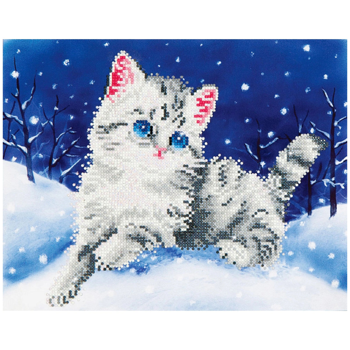 DIAMOND DOTZ - Kitten In The Snow - Kunst & Ambachten