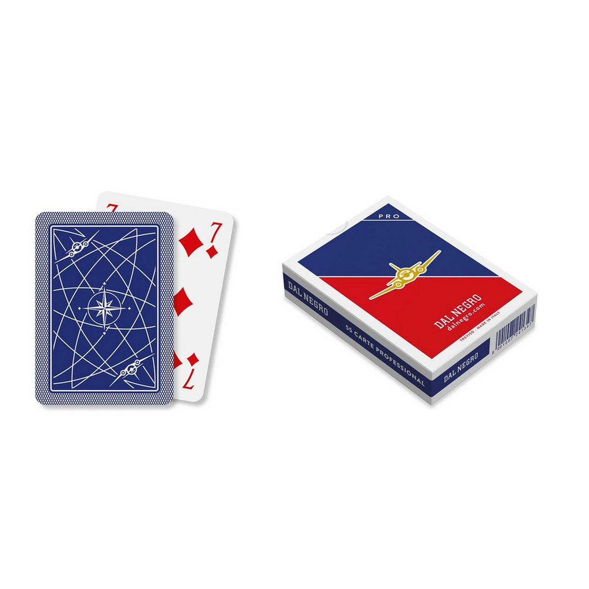 Dal Negro - Aereo Club Pro Pokerkaarten - Blauwe Deck - 55 Kaarten