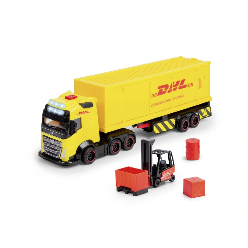 Dickie - Speelgoedvoertuigen - Volvo FH16 DHL Truck met Heftruck - 3 Jaar