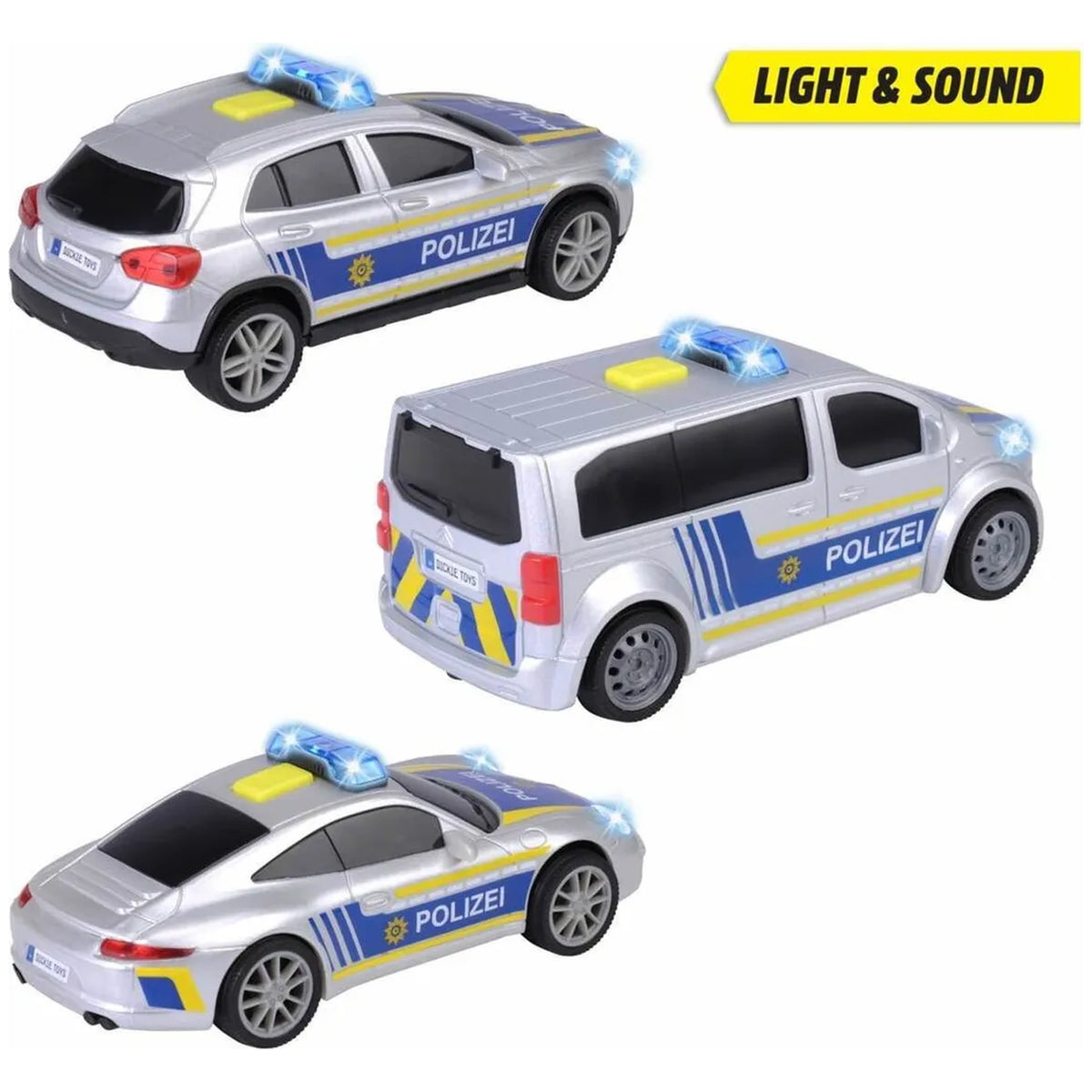 Dickie - Politie Eenheid Assortiment Met Lichten En Geluiden Speelvoertuigen