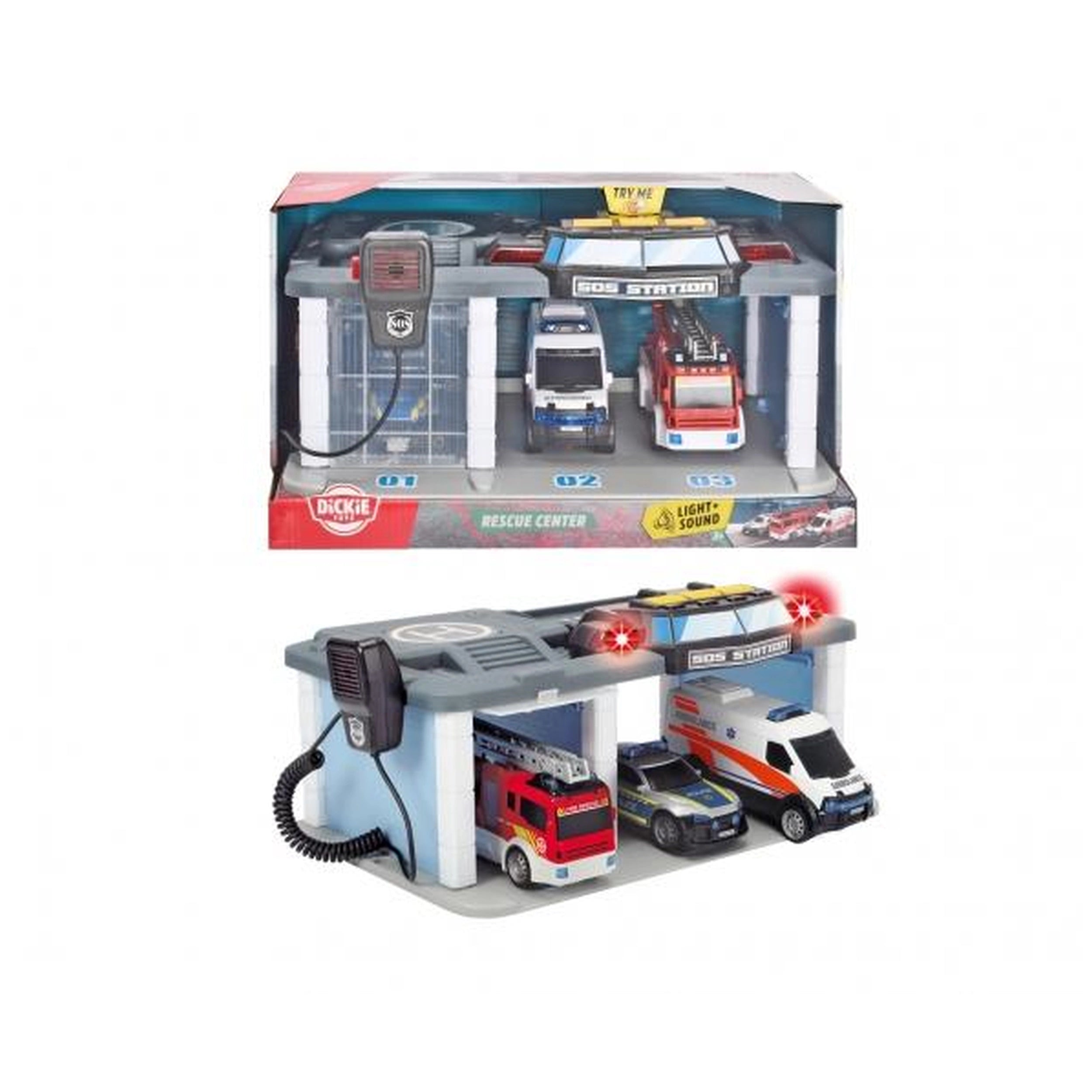 Dickie - Rescue Center Toy Playsets With Lights And Sounds