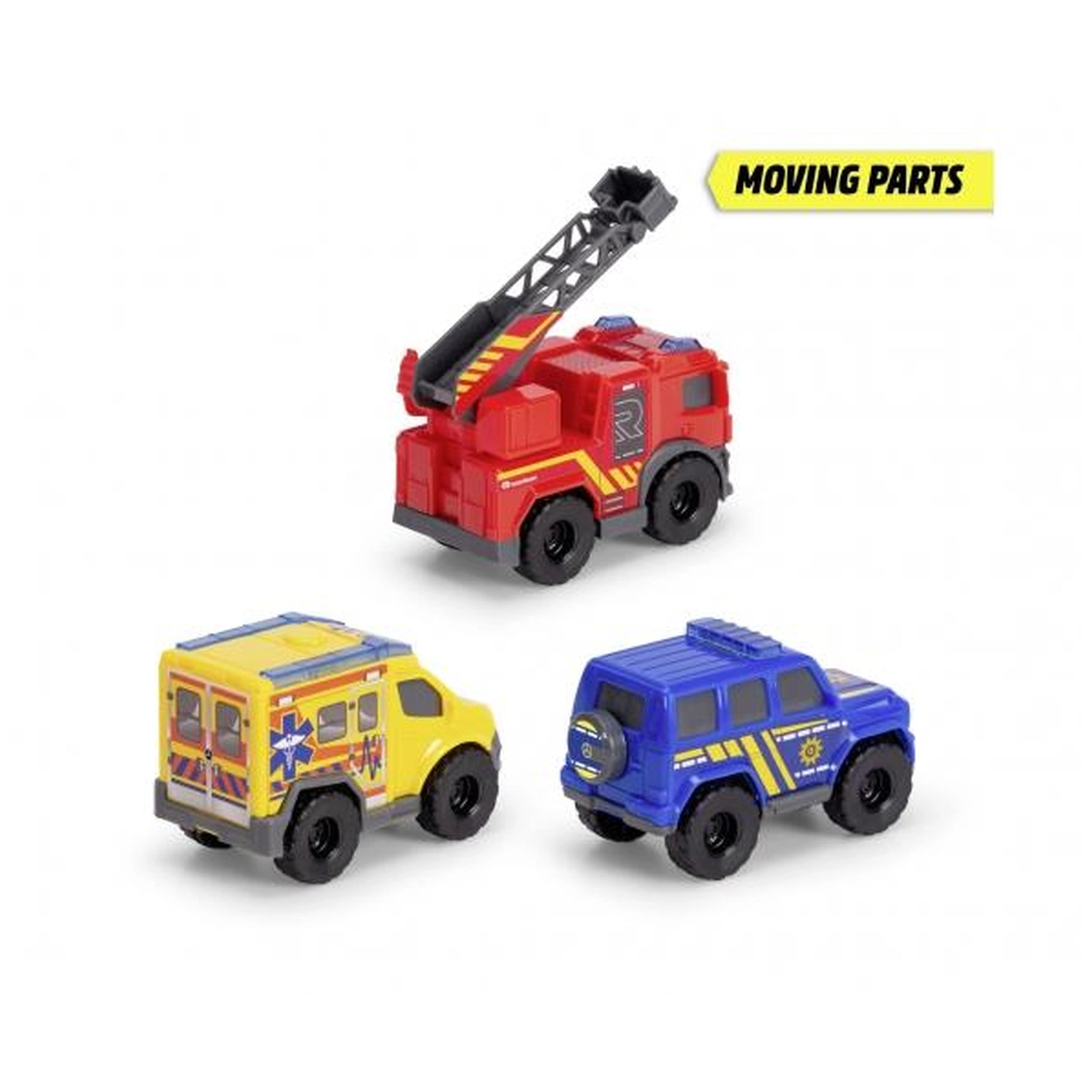 Dickie - Sos Team Set 3 Stuks Pack Speelvoertuigen