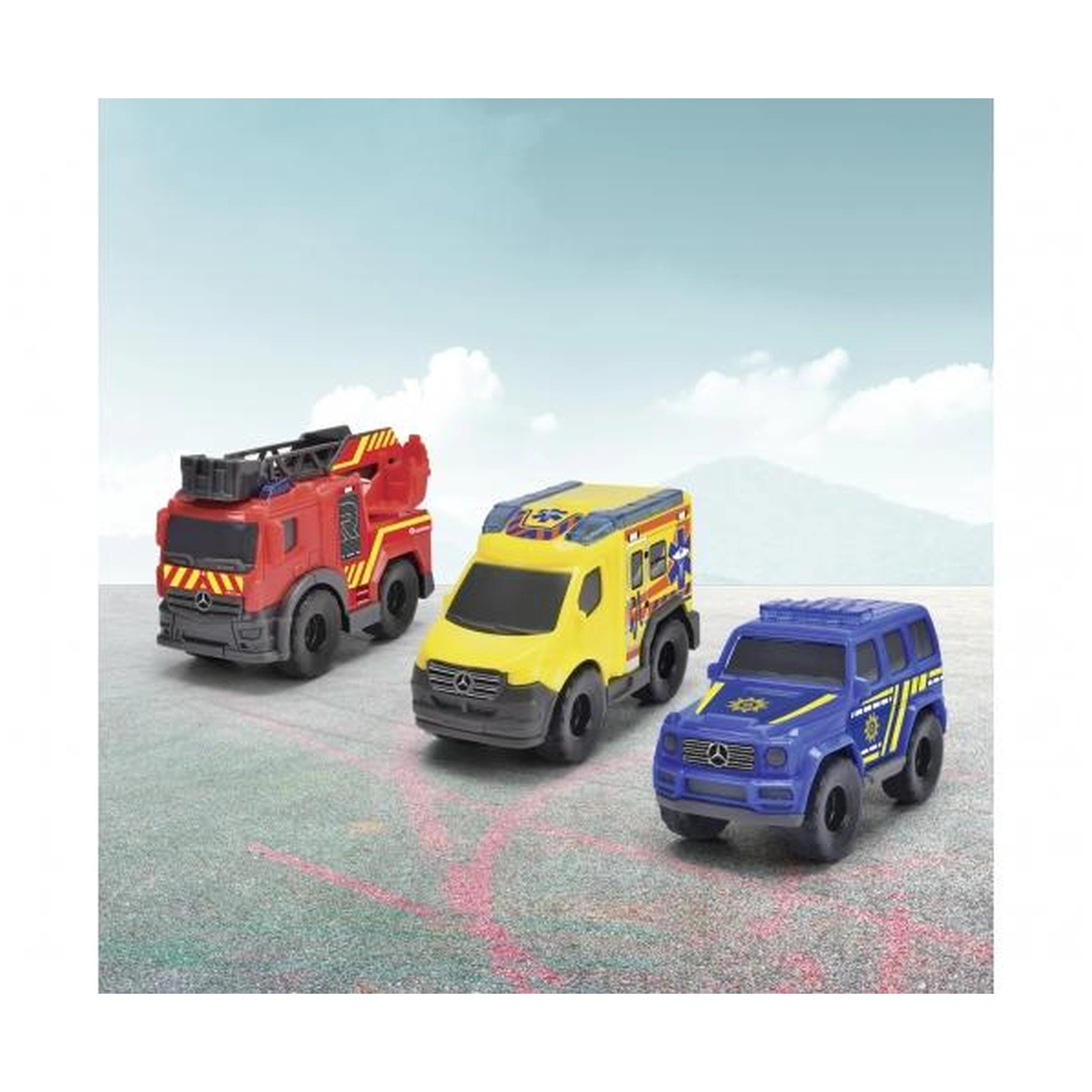 Dickie - Sos Team Set 3 Stuks Pack Speelvoertuigen