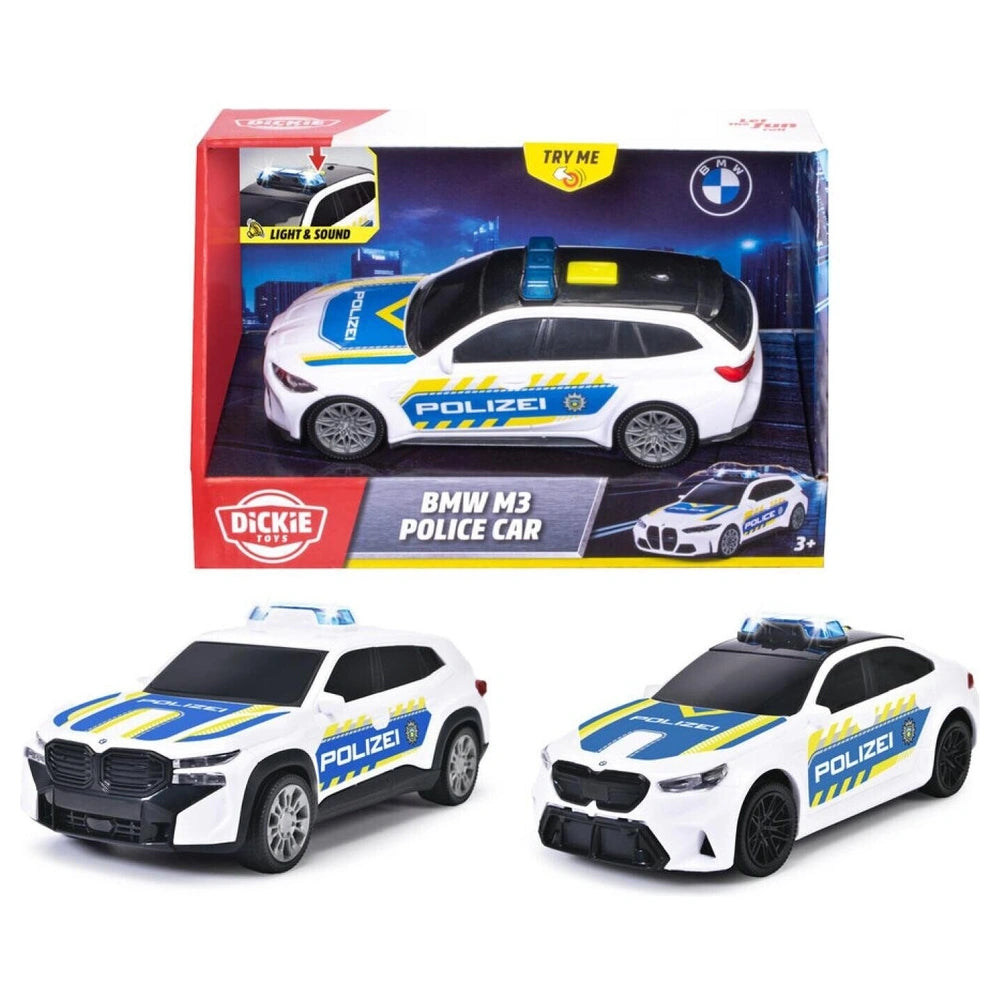 Dickie - Speelvoertuigen - BMW Politiewagen - 15cm Licht & Geluid - 3-5 Jaar