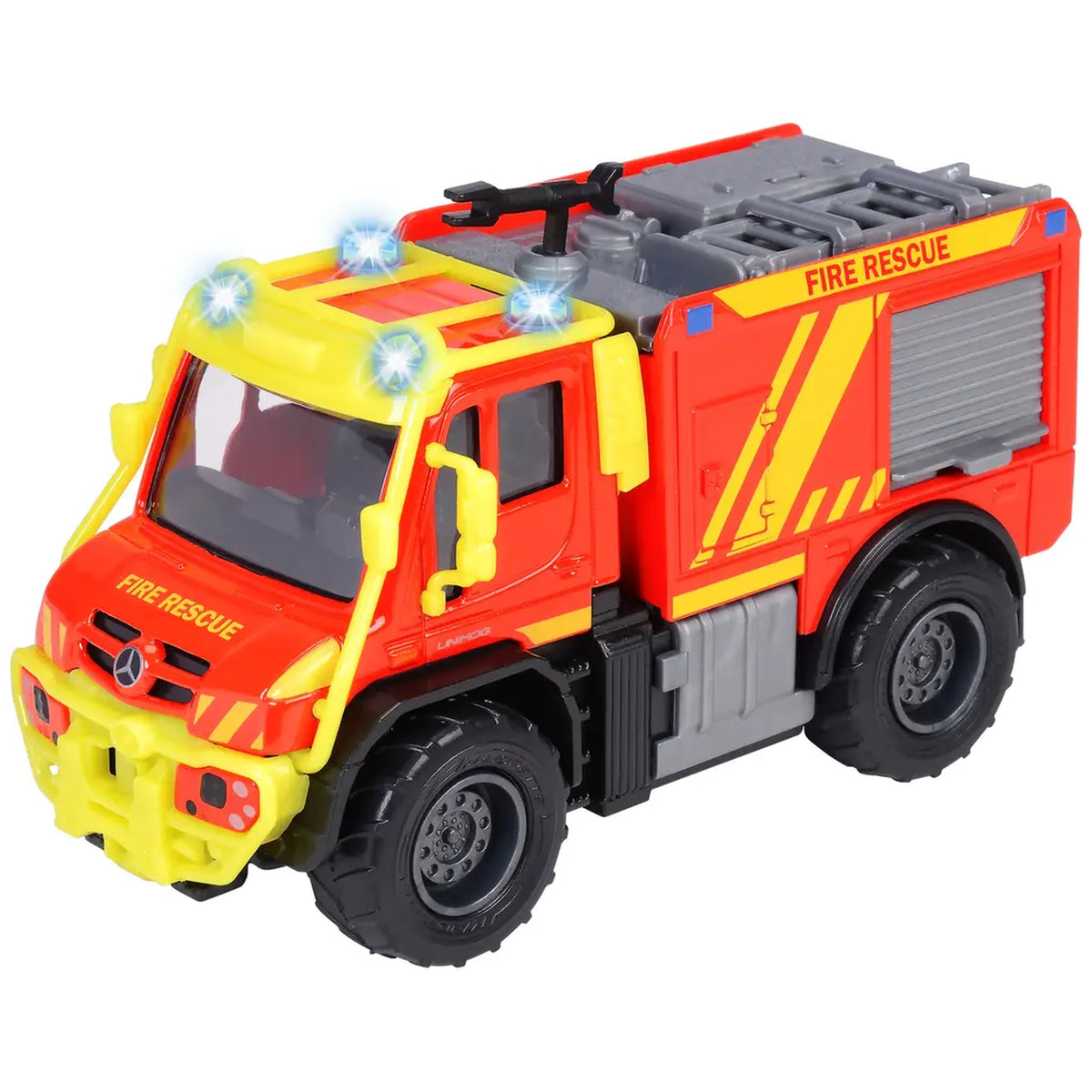 Dickie - Unimog U530 Brandweerwagen Met Lichten En Geluiden Speelvoertuigen