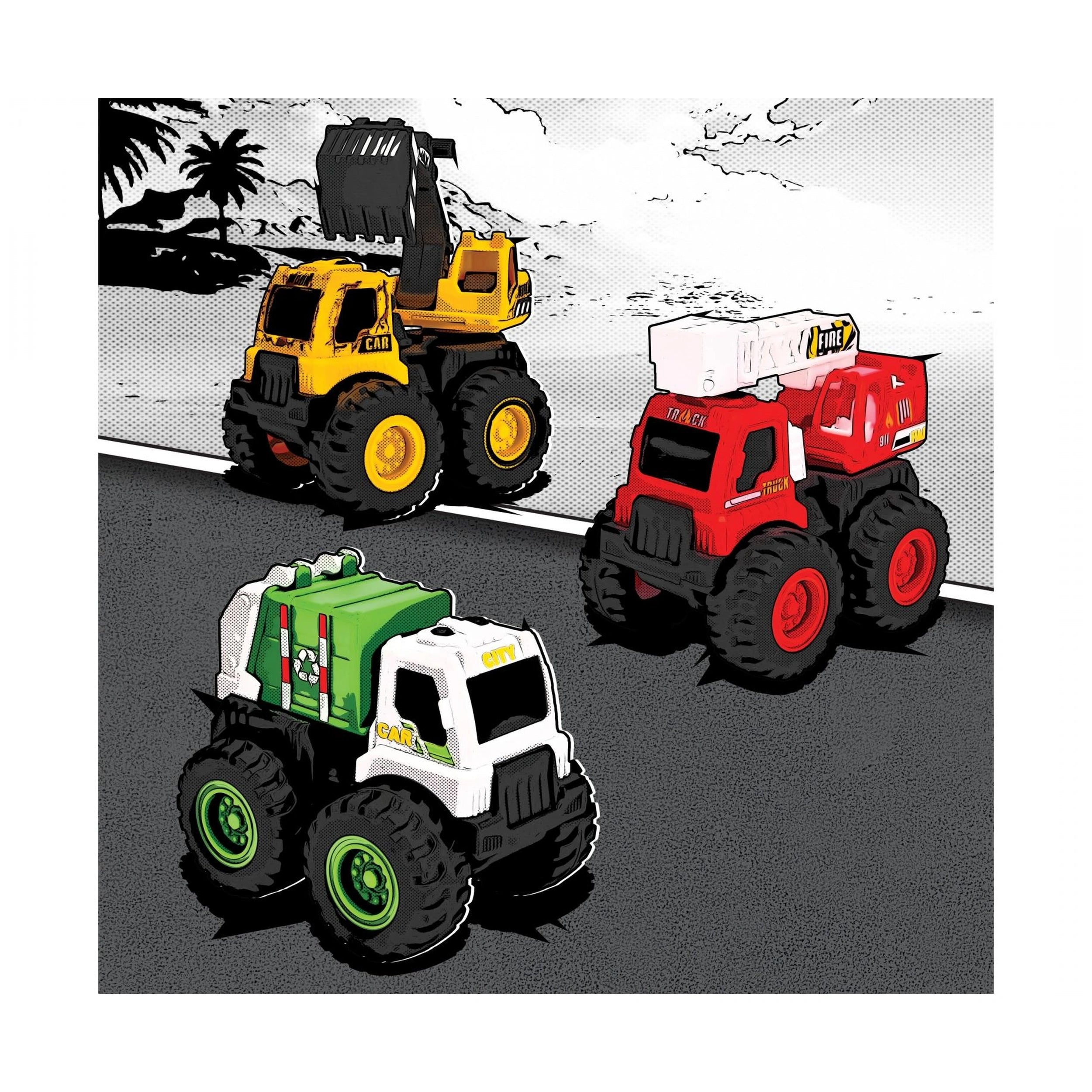 Dickie - Utility Monster Trucks Play Vehicle - Assortment