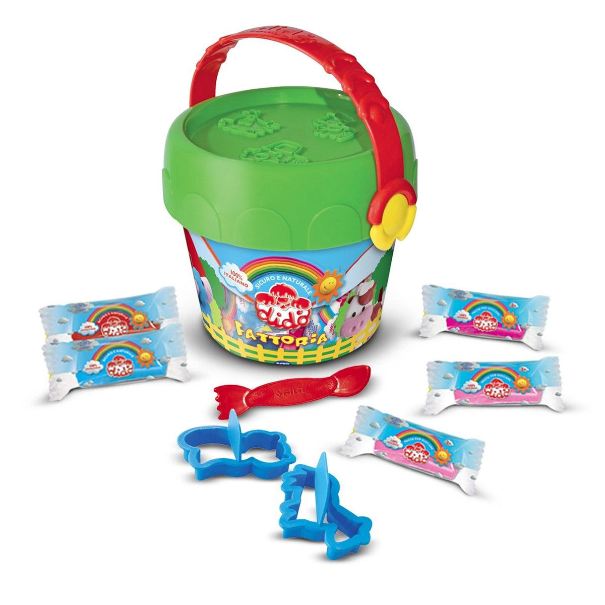 Didò - The Farm Modelling Dough Bucket - Clay & Modelling Dough