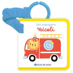 Edizioni Del Borgo - Voertuigen - Vilt Boek voor Kinderwagens - 0M - EDB58936A - Italiaanse Editie