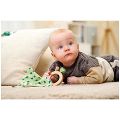 Eichhorn - Baby HIPP Wooden Teething Ring with Cuddle Cloth - Pacifiers & Teethers - Pacifiers & Teethers