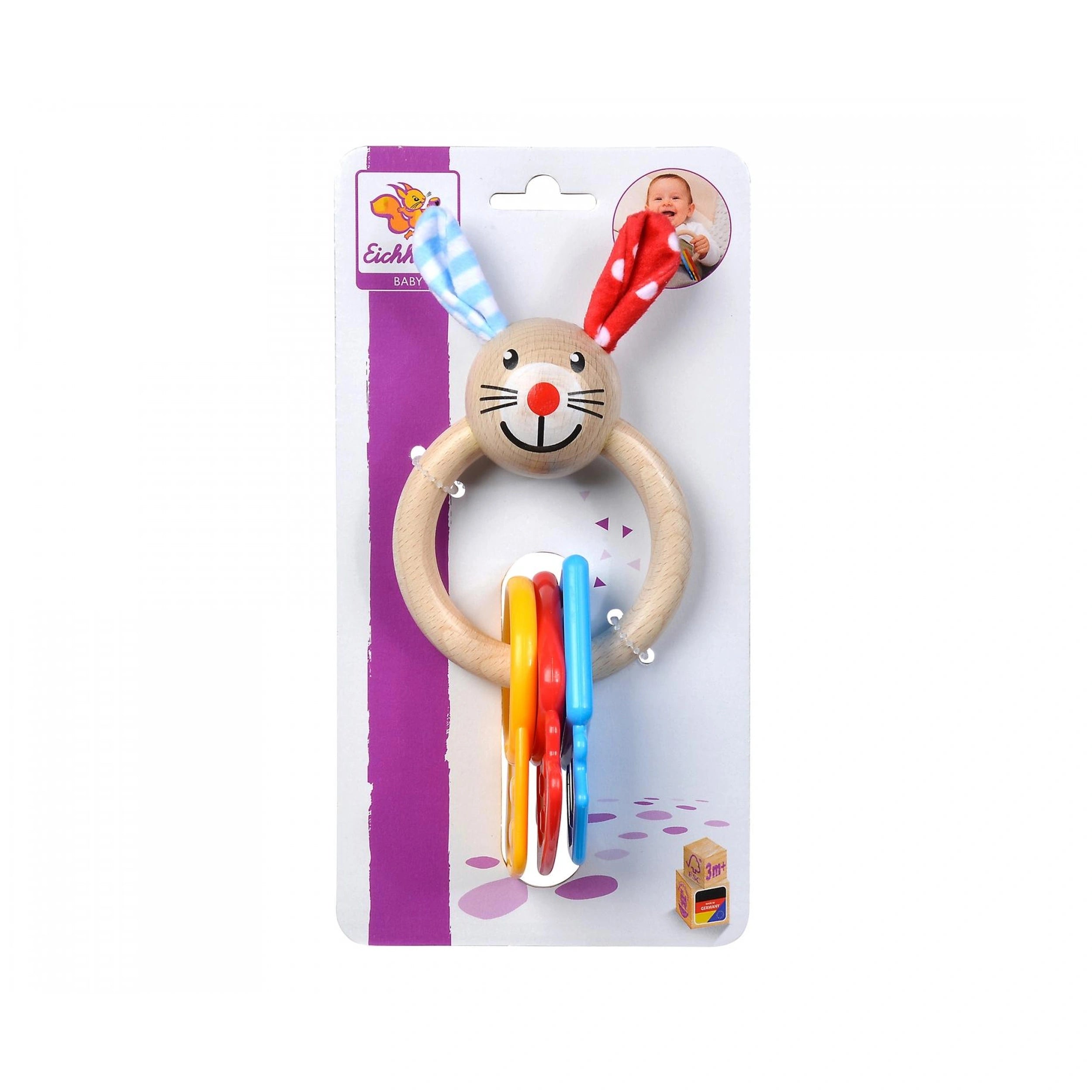 Eichhorn - Baby Wooden Teething Ring Rabbit - Pacifiers & Teethers
