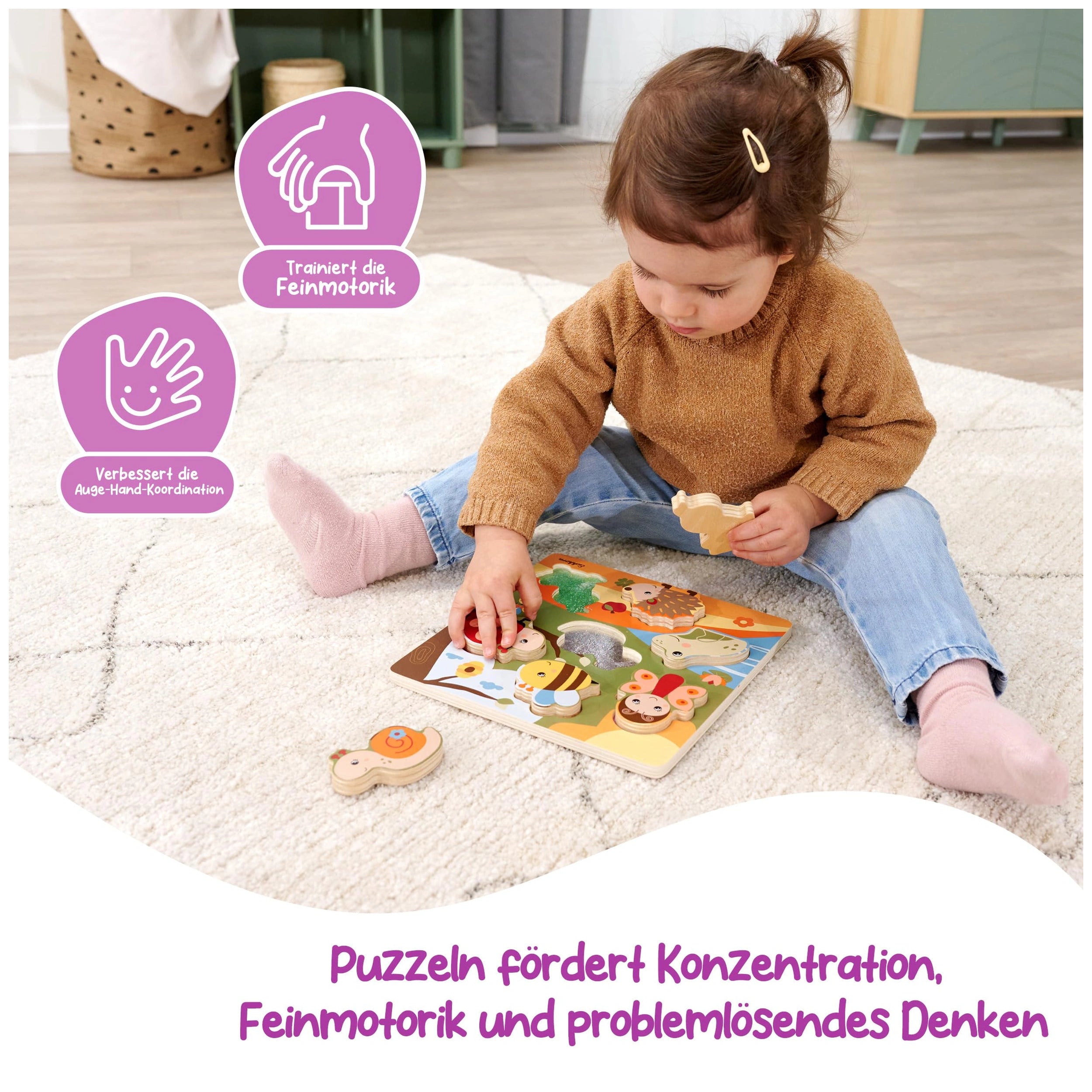 Eichhorn - Bee-Happy-Sensory-Puzzel - Educatief-Speelgoed