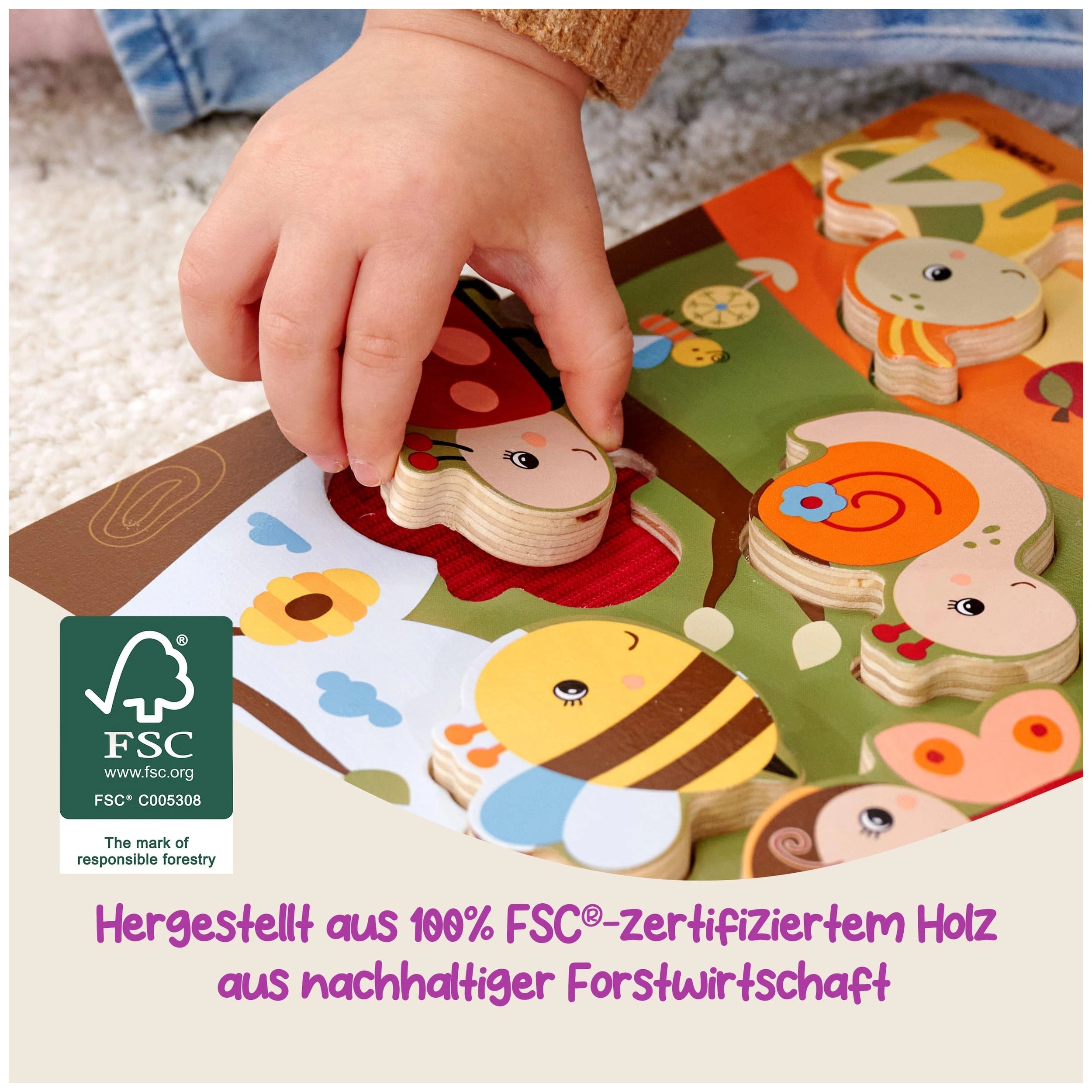 Eichhorn - Bee-Happy-Sensory-Puzzel - Educatief-Speelgoed