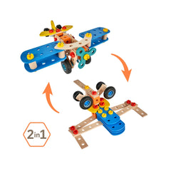 Eichhorn - 2 - in - 1 Biplane en Spaceship Constructieset - 4 Jaar - 58701338