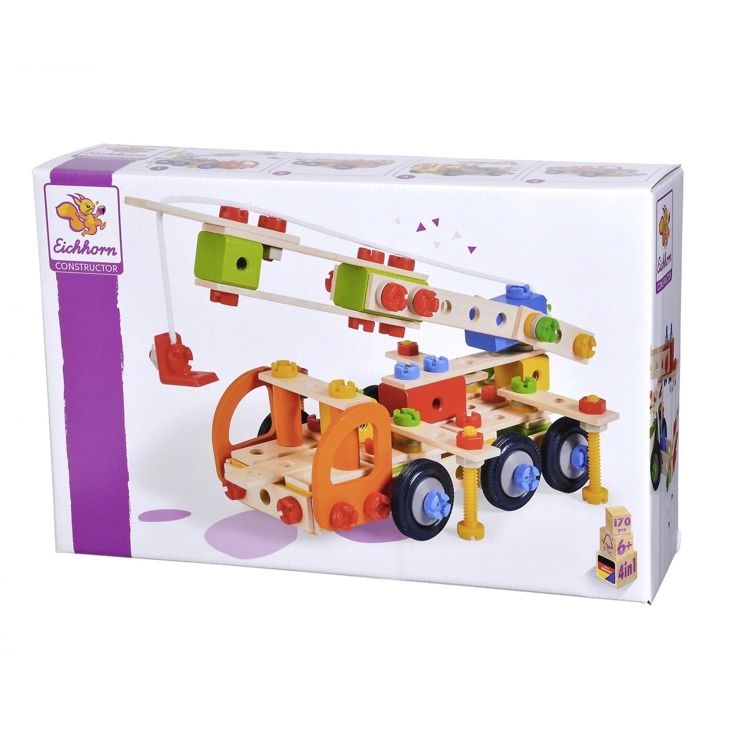 Eichhorn - Constructor 4 in 1 Kraanwagen - 170 Stuks - Bouwset Speelgoed - Bouwset Speelgoed