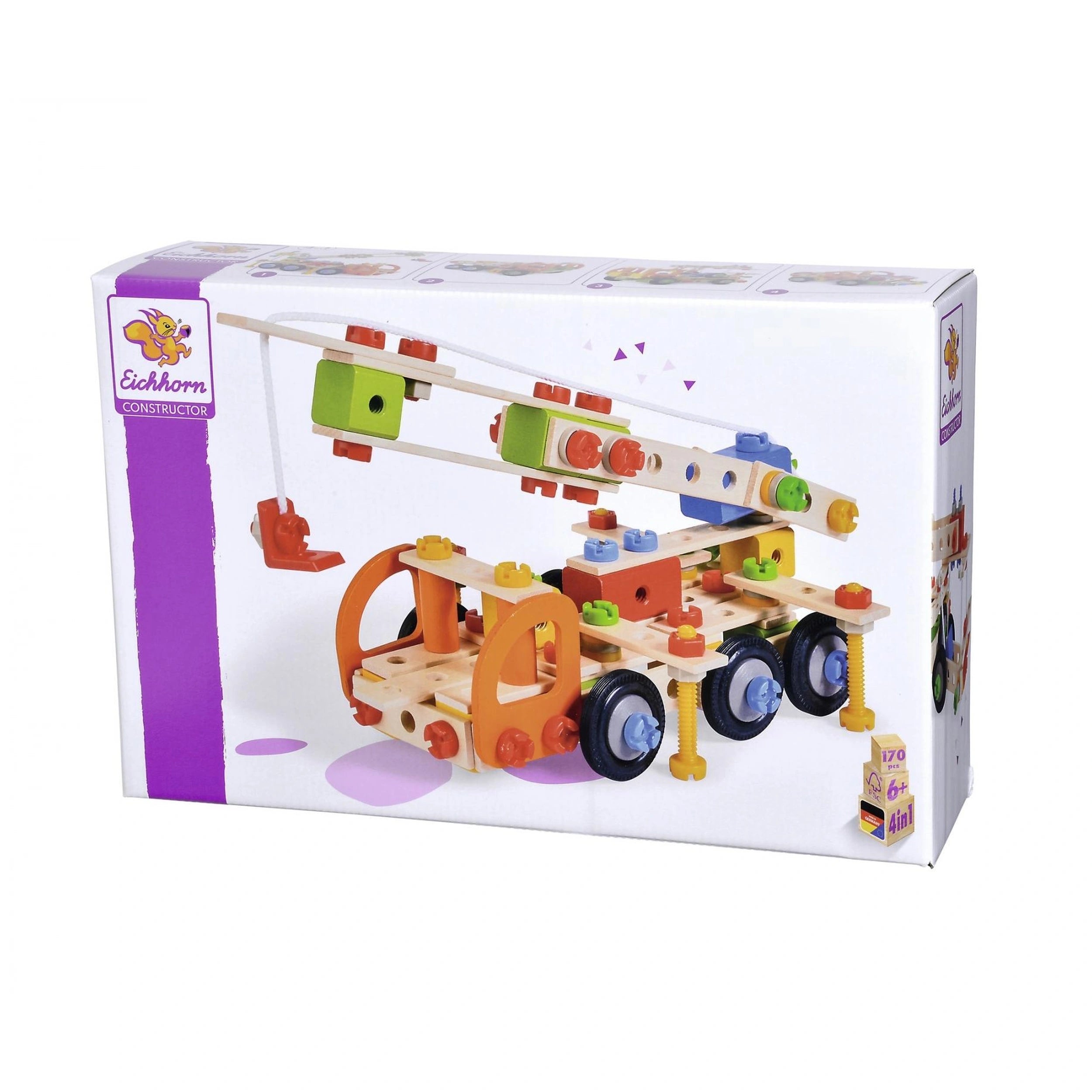 Eichhorn - Constructor 4 in 1 Kraanwagen - 170 Stuks - Bouwset Speelgoed - Bouwset Speelgoed