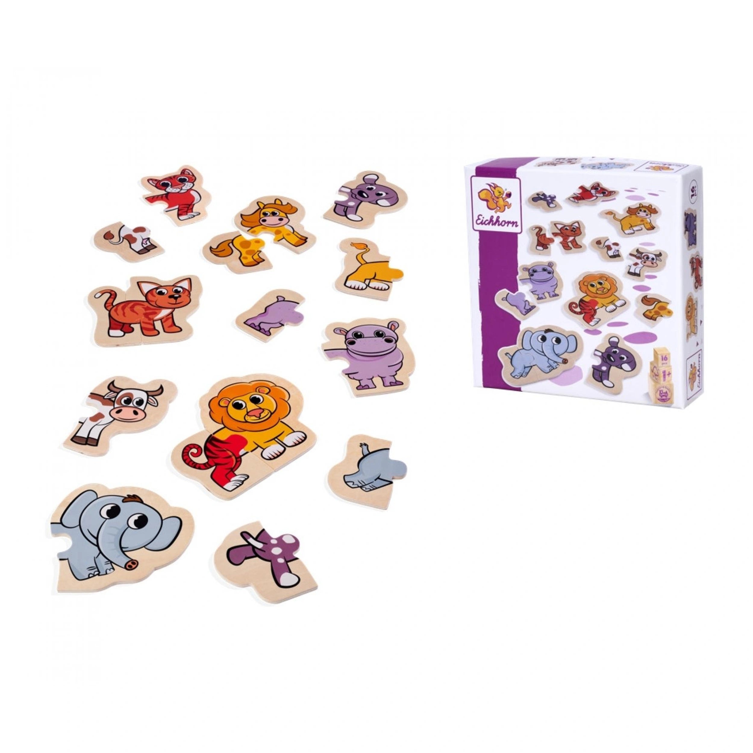 Eichhorn - Houten Dierenpuzzel - 16 Stuks - Puzzels - Puzzels