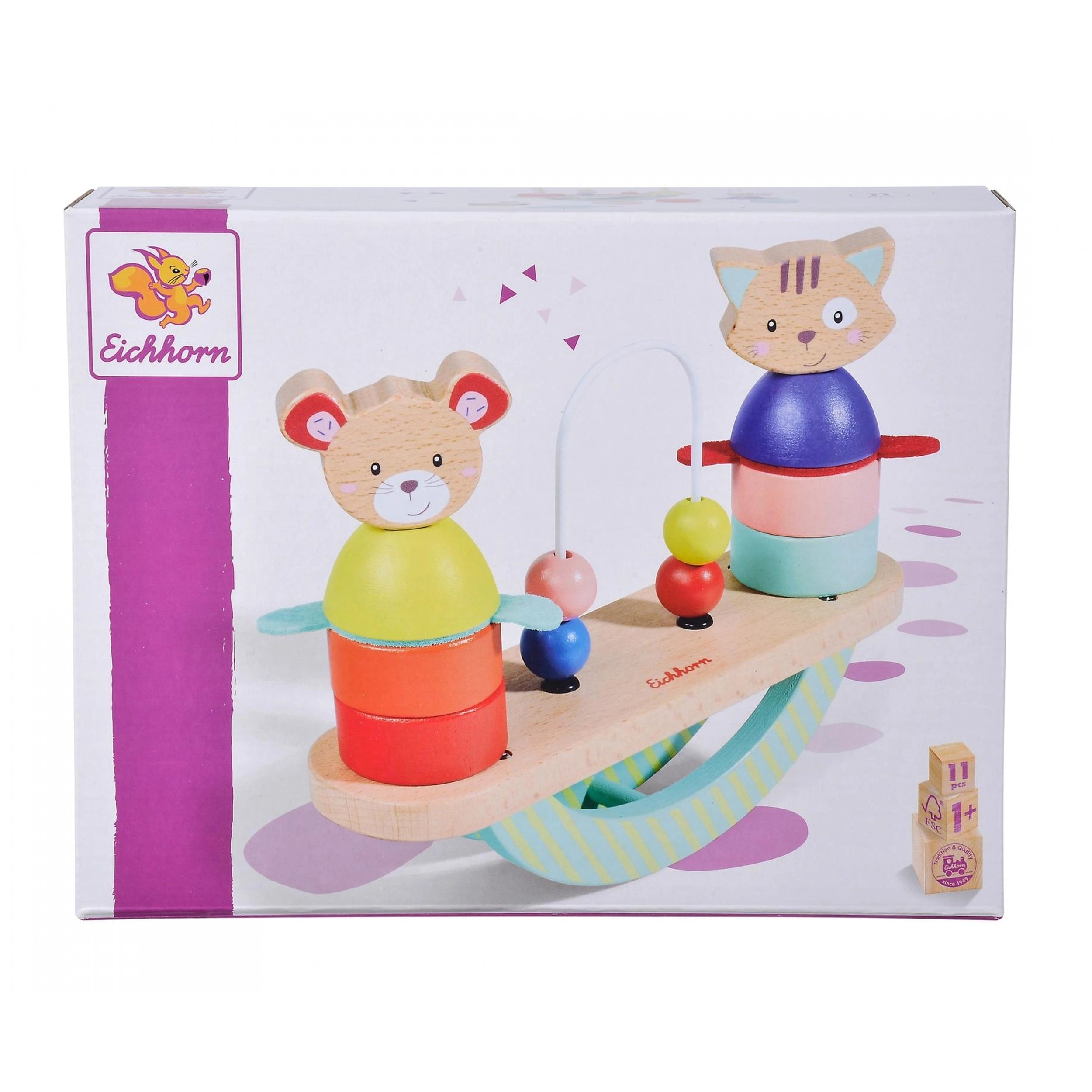 Eichhorn - Wooden Balance Game Animals - Baby Activity Toys - Baby Activity Toys