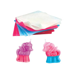 FUNLAB - Knutselspullen - KidzMaker 3D Eenhoorn Kaarsen Set - Creatief - 8 Jaar
