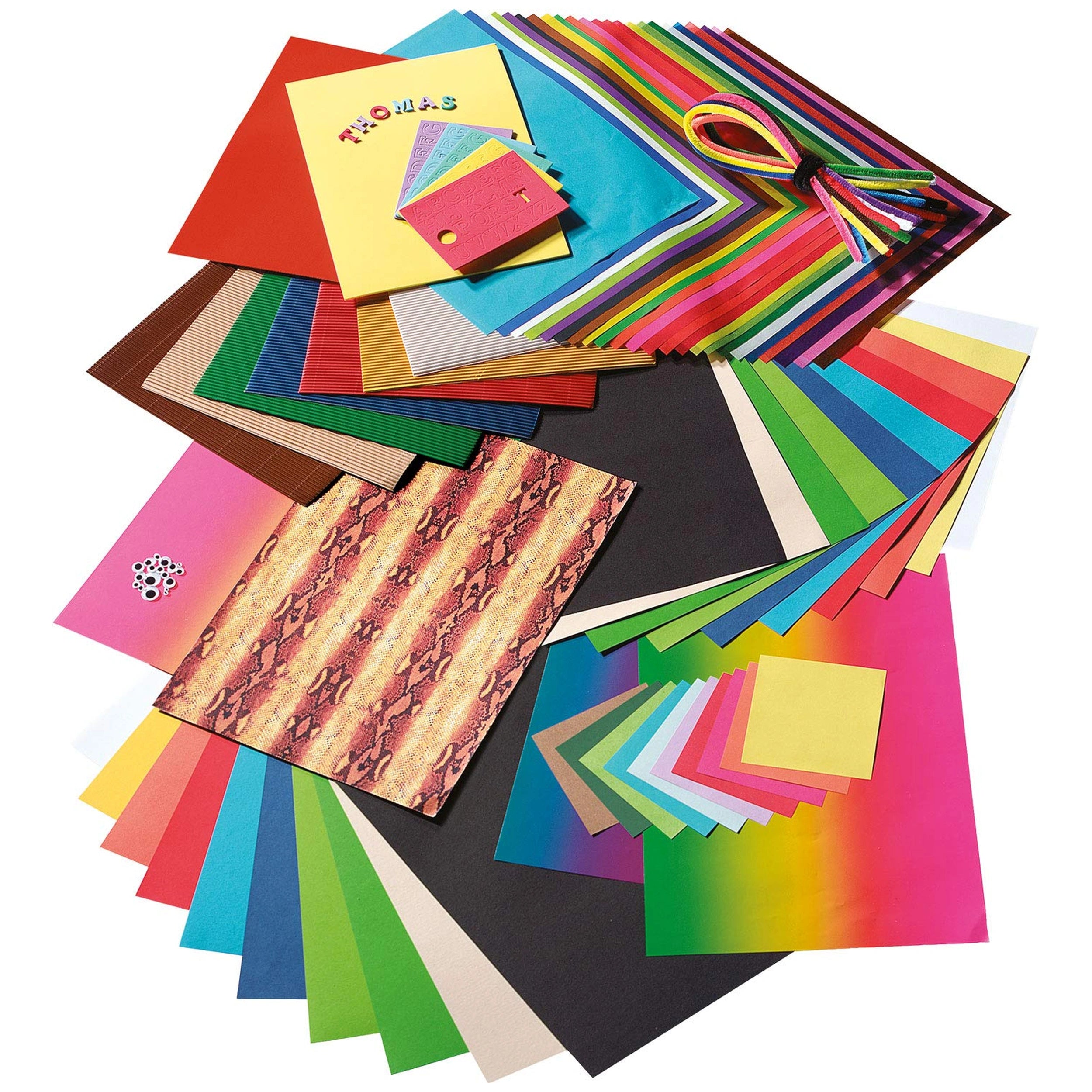 Folia - Bastel Papier-Set Creative Box All Year Round 323 Pieces Multi Coloured Sheets - Arts & Crafts