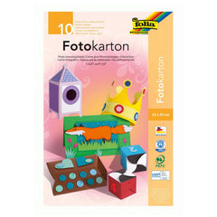 Folia - Hobby Set Photo Block A4 Format 300 Gr 10 Pieces Multi Coloured Sheets - Arts & Crafts