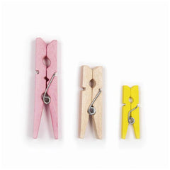 Folia - Wooden Clips Basic 48 Pieces Multi Coloured - Arts & Crafts