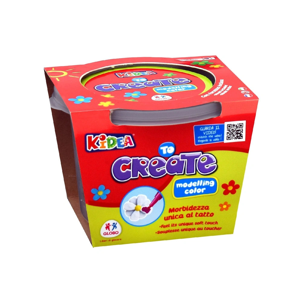 GLOBO - Knutselspullen - Kidea Klei - Soft-Touch Wit - 3 Jaar - Creatief Spel