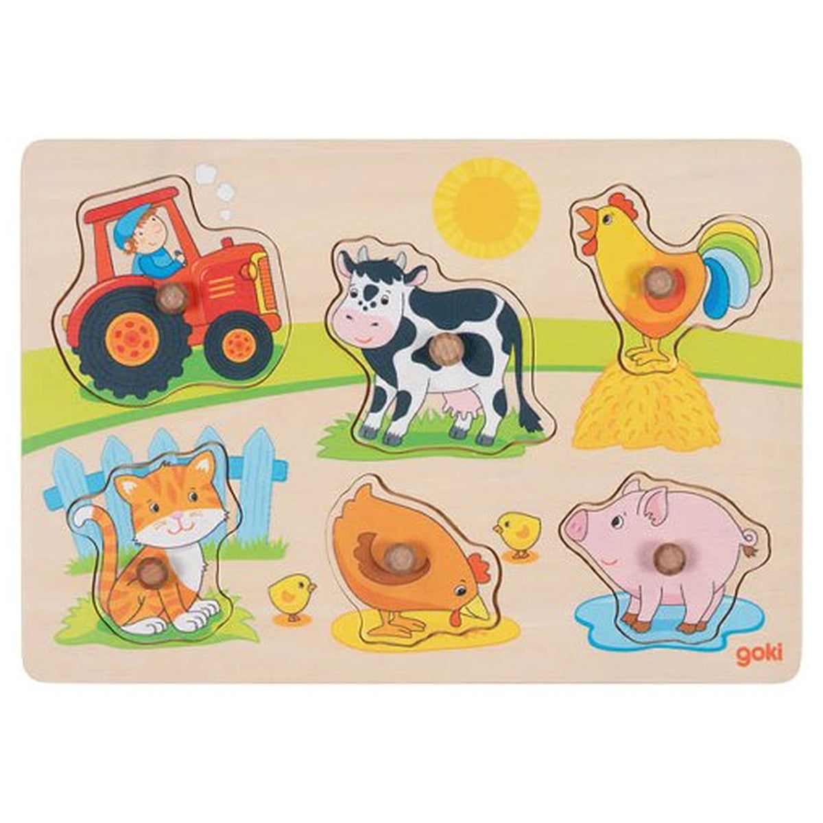 GOKI - Uittakelpuzzel Op De Boerderij - Puzzels