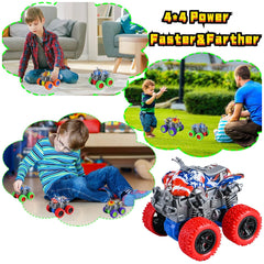 Ginmar - Graffiti Style 4Wd Friction-Powered Monster Quad – With Suspension
