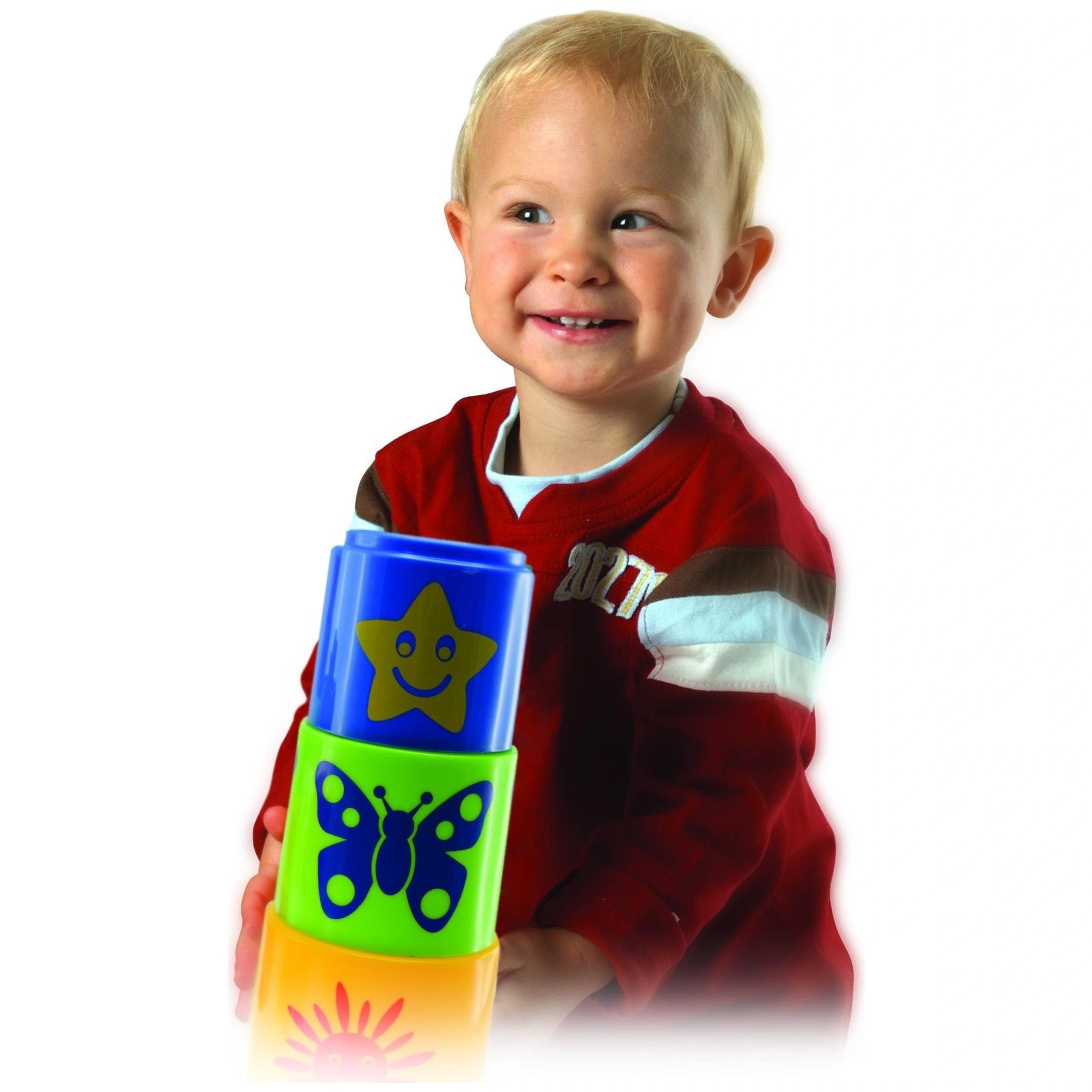 Gowi - Box Bee With Pyramid - 20 Pieces - Sorting & Stacking Toys