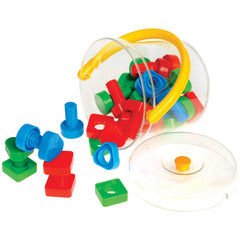 Gowi - Schroefset - 48 Stukken In Een Emmer - Baby Activiteit Speelgoed