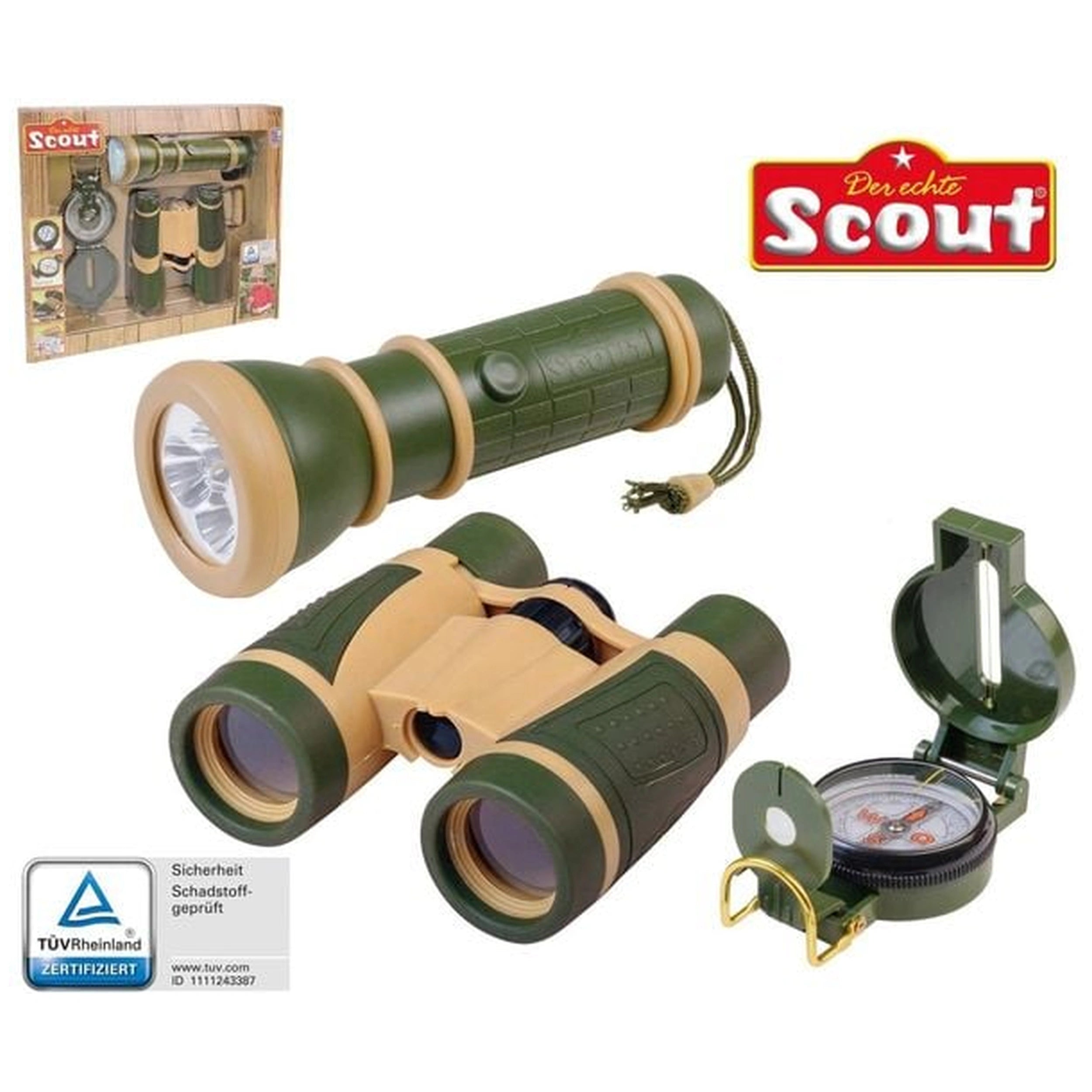 Happy People - Scout Explorer Set With Torch - Binoculars - Compass