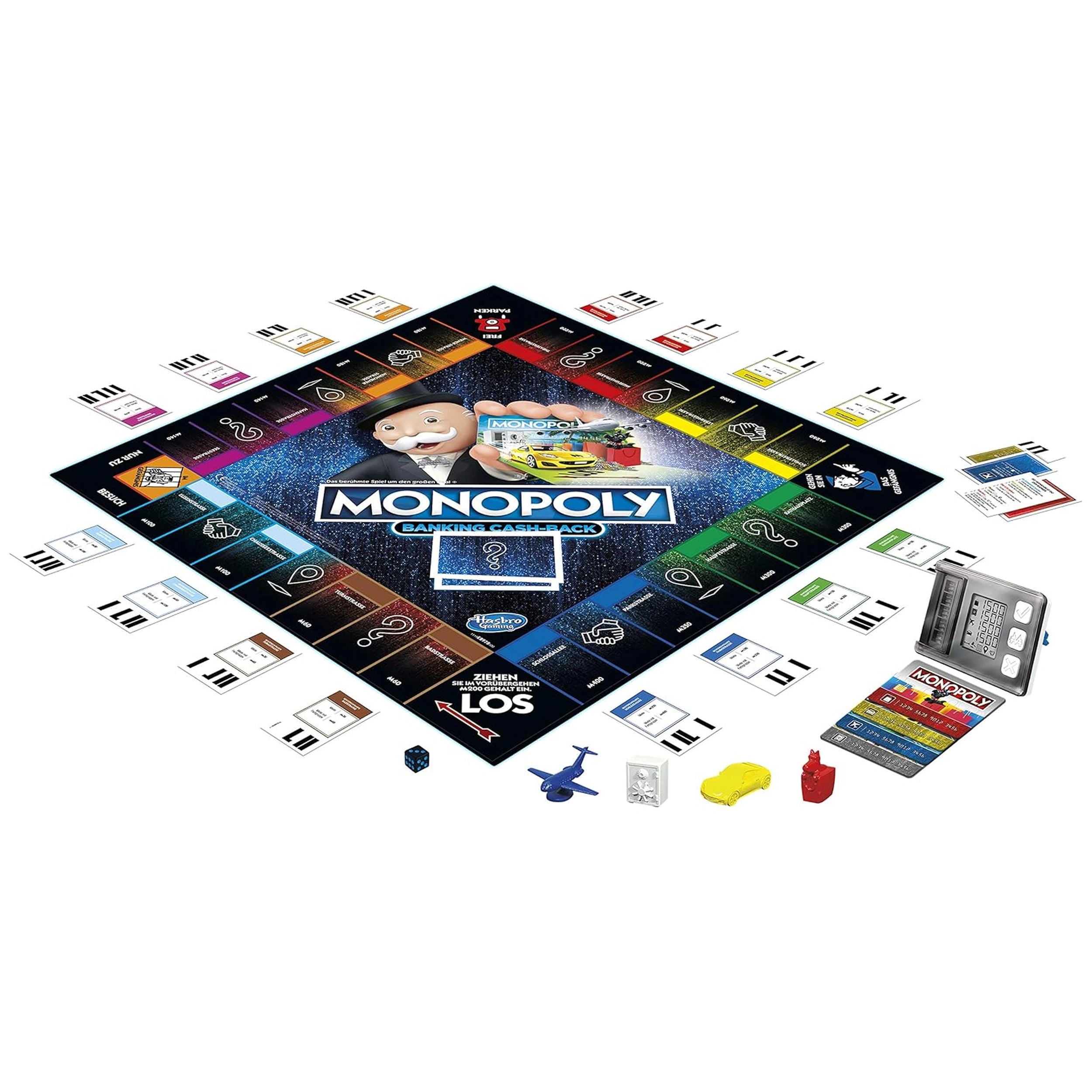 Hasbro - Monopoly Banking Cash Back Board Game- German Edition