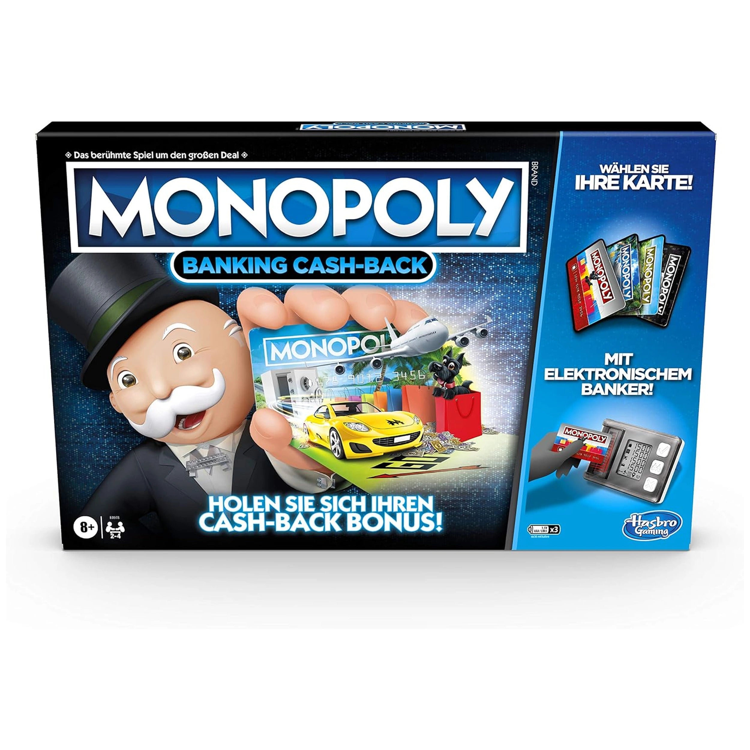 Hasbro - Monopoly Banking Cash Back Board Game- German Edition