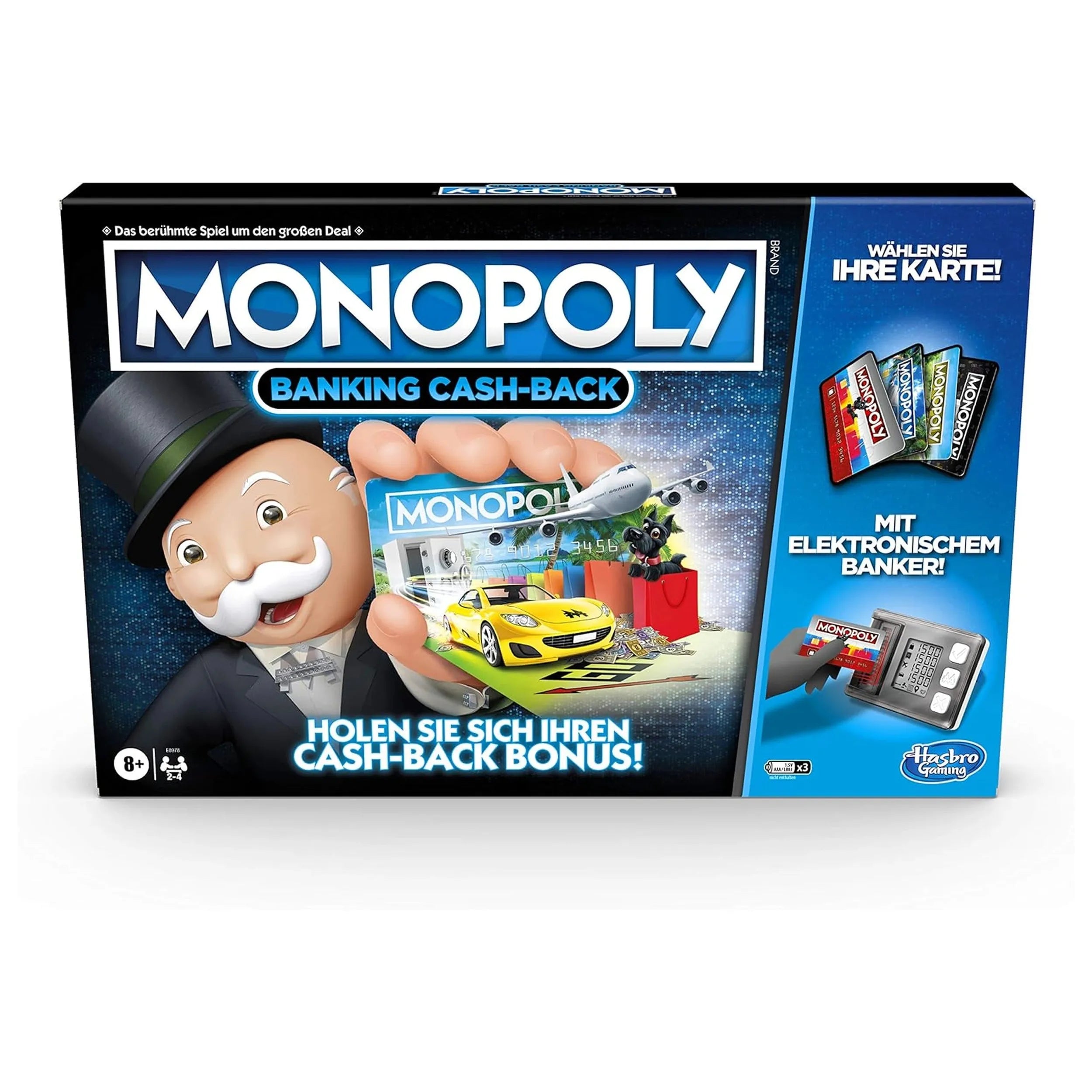 Hasbro - Monopoly Banking Cash Back Board Game- German Edition