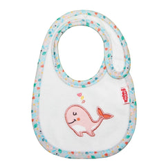 Heless - Poppen - Walvis Bobby Pop Bib - Zachte Velours - 18M+ - Eenvoudige Sluiting