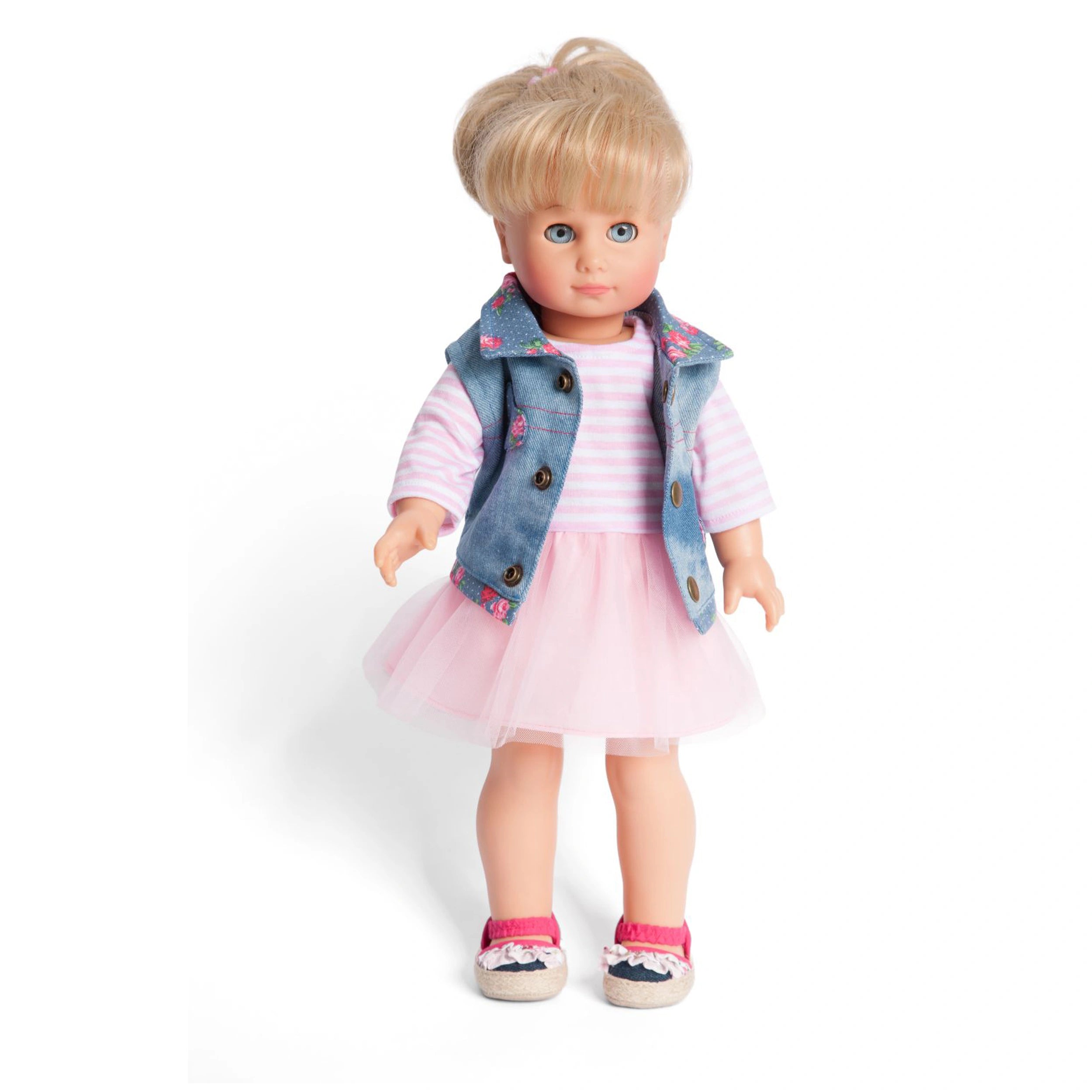 Heless - Kantjurk met Denim Vest Maat 35-45 Cm - Poppen Speelsets en Speelgoedfiguren