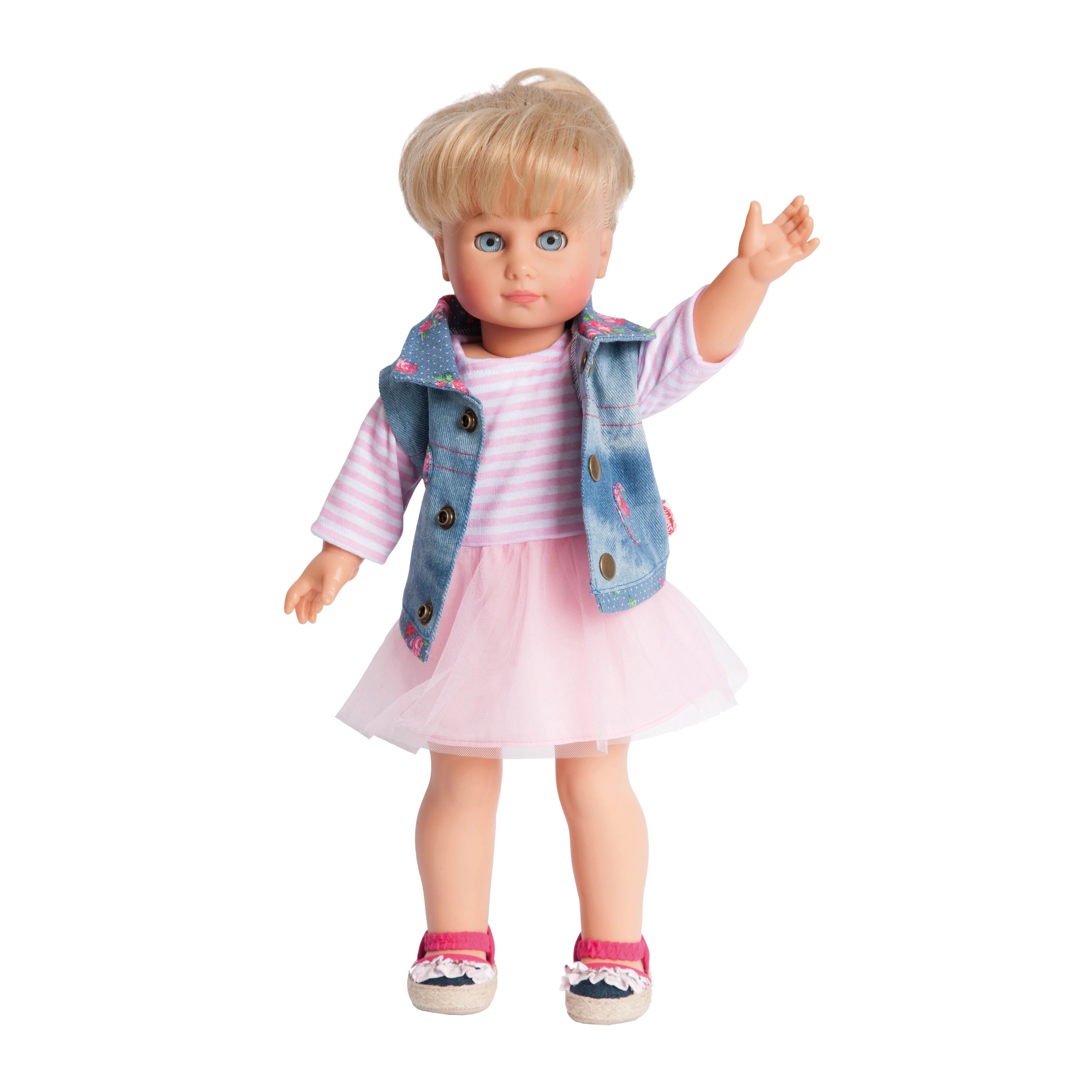 Heless - Kantjurk met Denim Vest Maat 35-45 Cm - Poppen Speelsets en Speelgoedfiguren