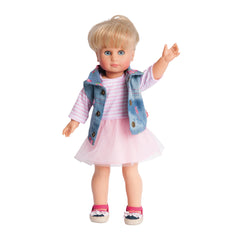 Heless - Kantjurk met Denim Vest Maat 35-45 Cm - Poppen Speelsets en Speelgoedfiguren