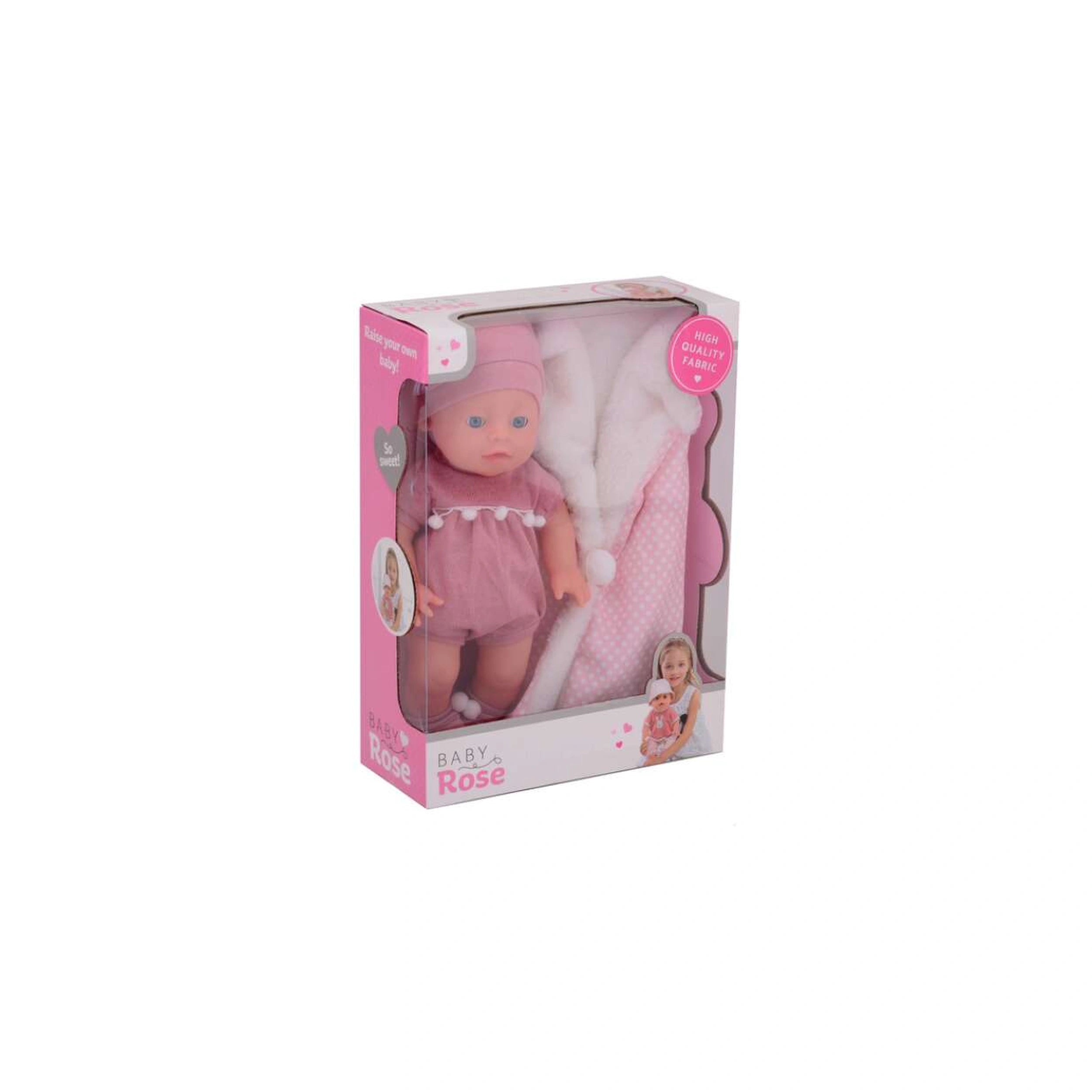 Johntoy - Baby Rose Baby Doll Deluxe 35Cm - Poppen, Speelsets & Speelgoedfiguren