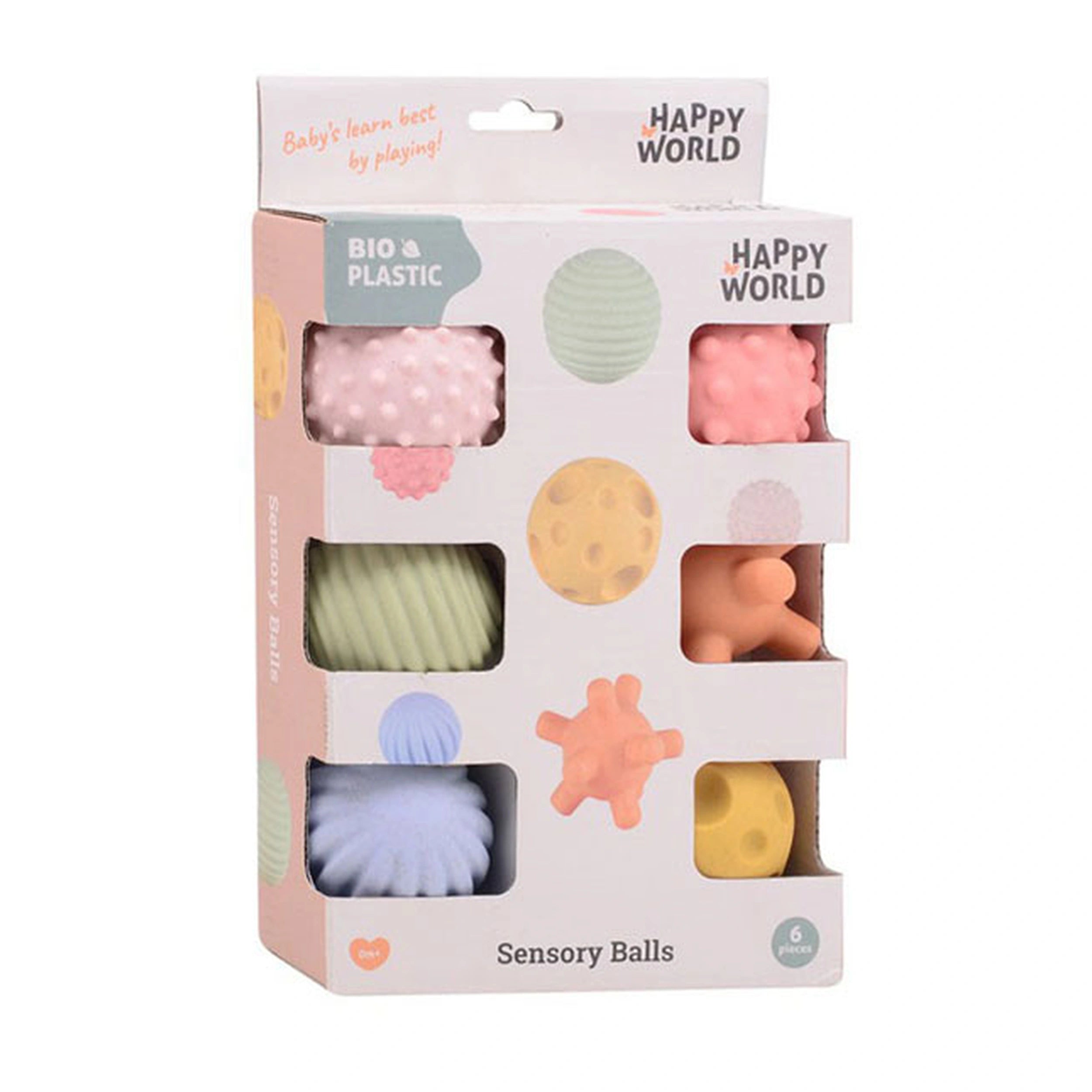 Johntoy - Bioplastische Motor- en Sensorische Ballen - Baby Activiteit Speelgoed