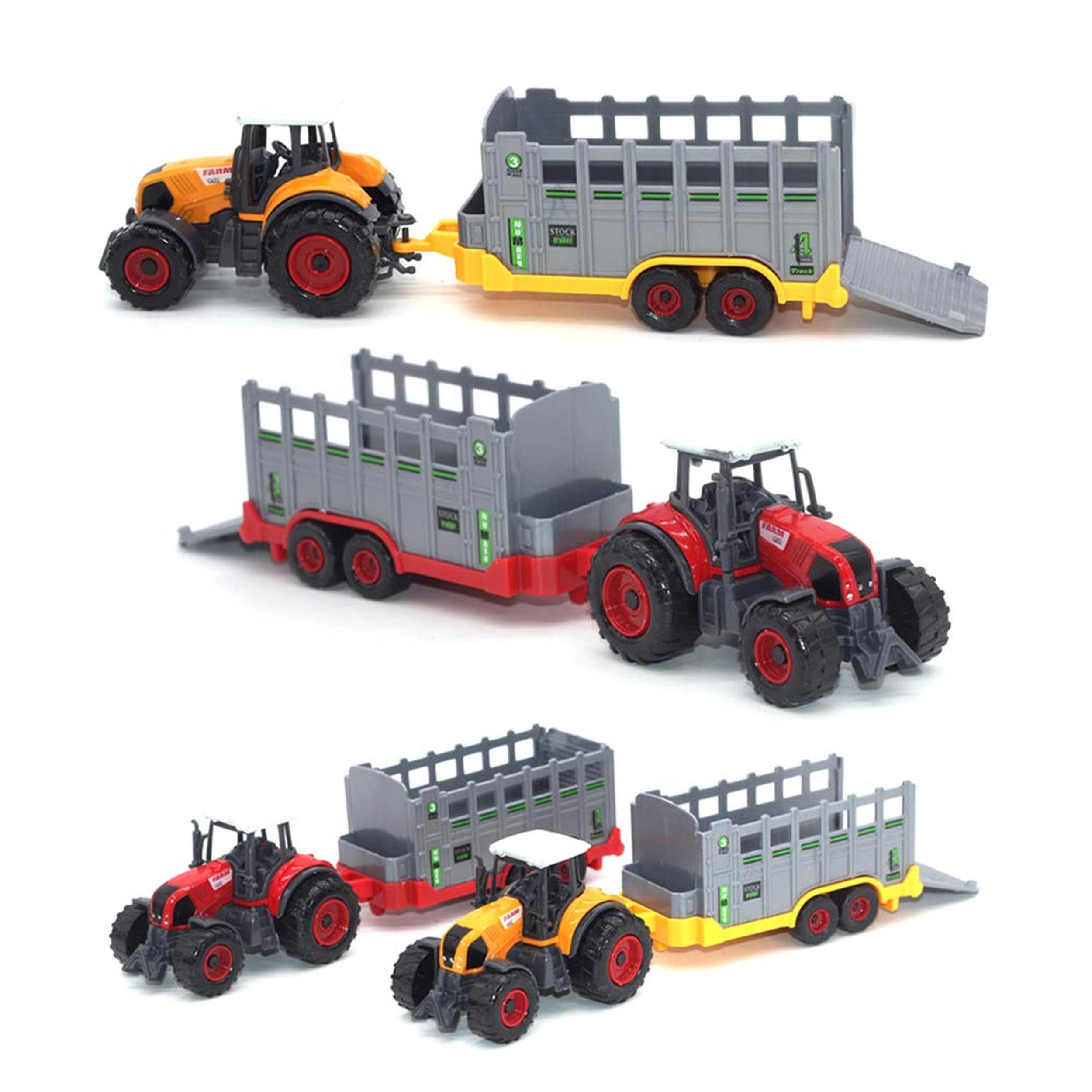 Johntoy - Junior Farm Master Farming Tractor With Trailer - Random Selection - Play Vehicles