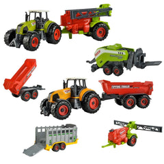Johntoy - Junior Farm Master Farming Tractor With Trailer - Random Selection - Play Vehicles