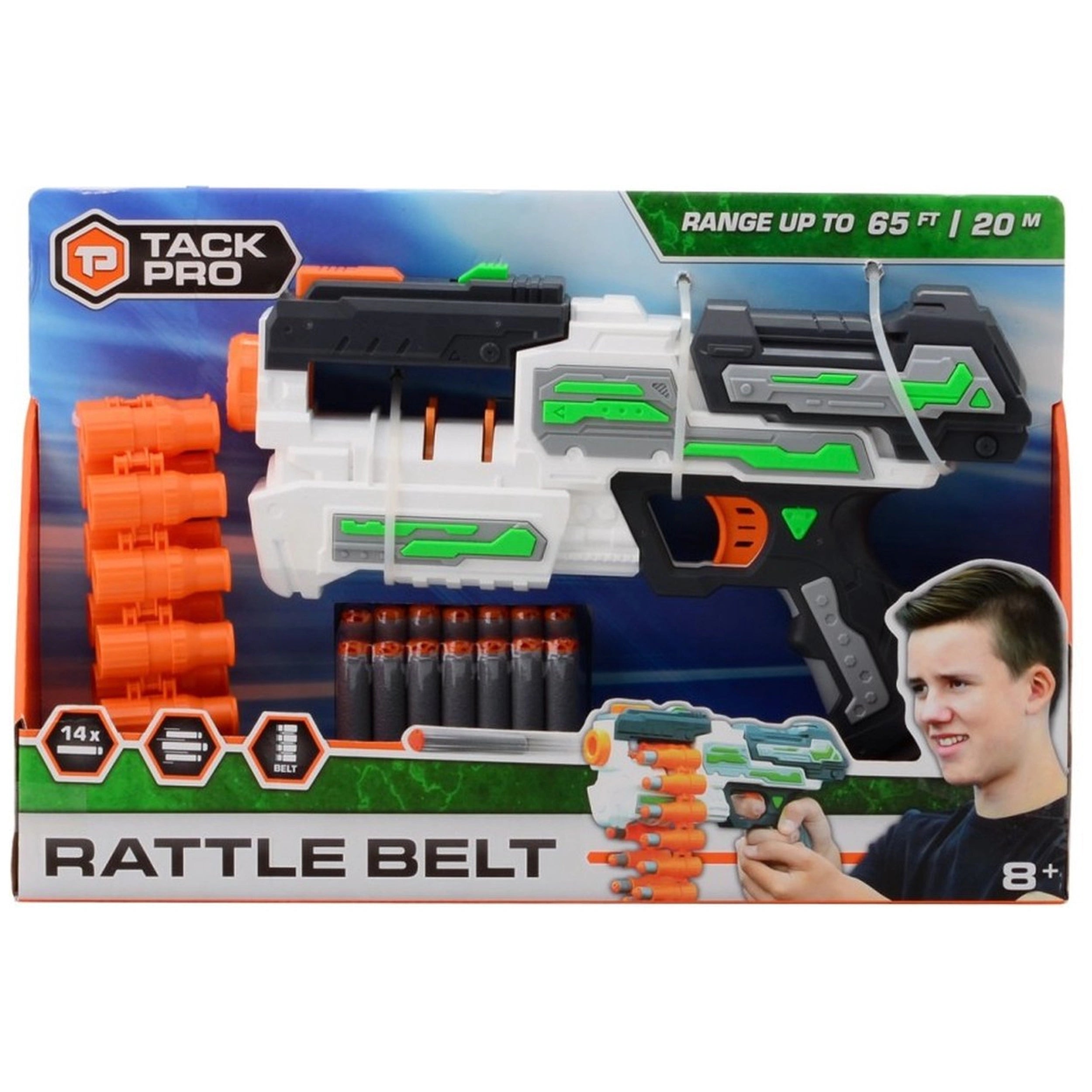 Johntoy - Tack Pro Rattle Belt Met 14 Darts 30Cm - Buitenspeelgoed