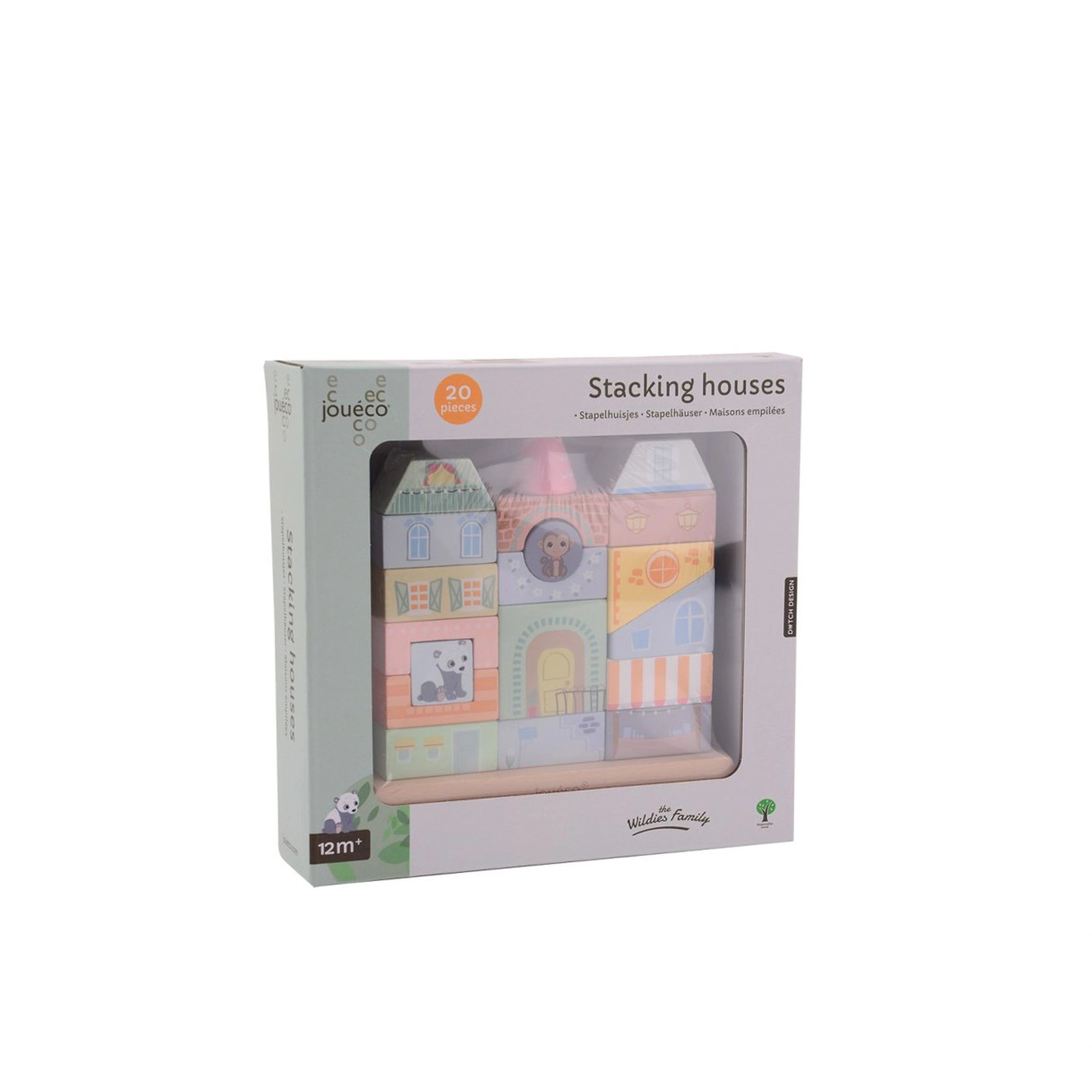 Johntoy - The Wildies Family Stacking Houses - Sorting & Stacking Toys