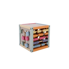 Johntoy - The Wooden Wildies Family Activity Cube - Baby Activity Toys