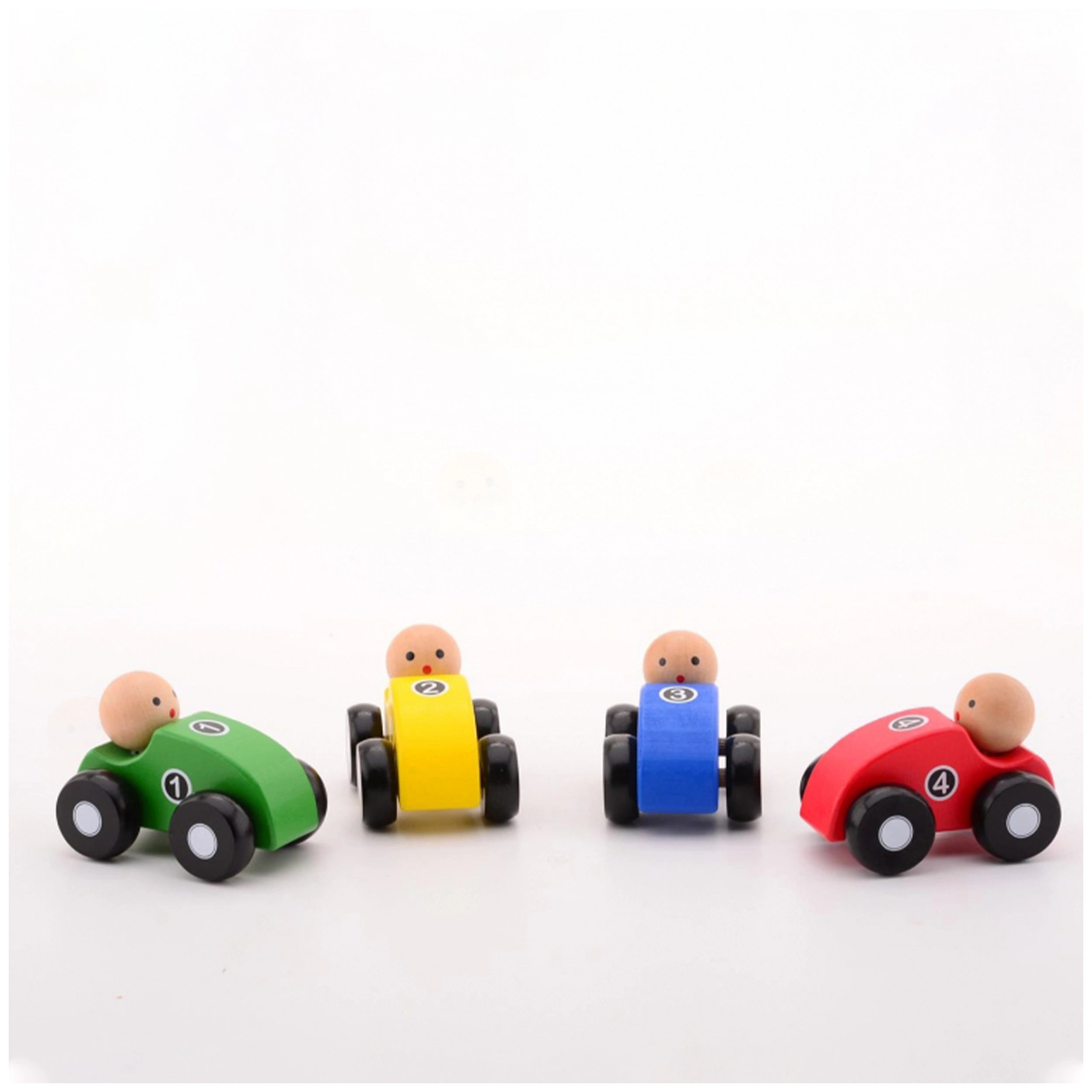 Johntoy - Wooden Cars 4 Assorted In Display - Play Vehicles