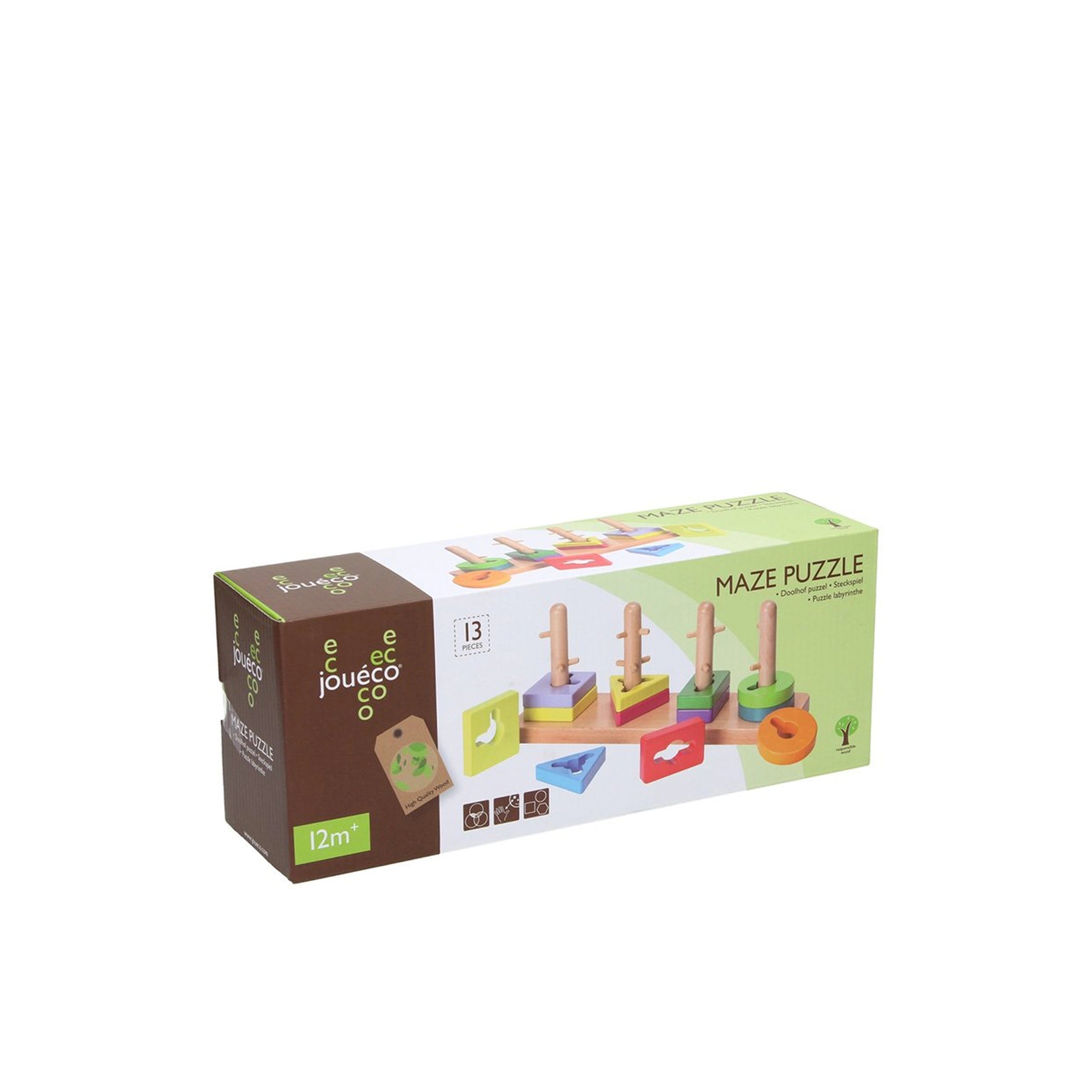 Johntoy - Houten Labyrint Puzzel - Baby Activiteit Speelgoed