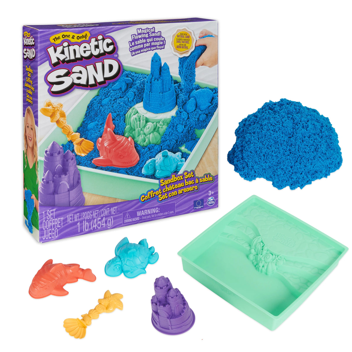 Kinetic Sand Sandbox Set Play Sand Pack - Assorted