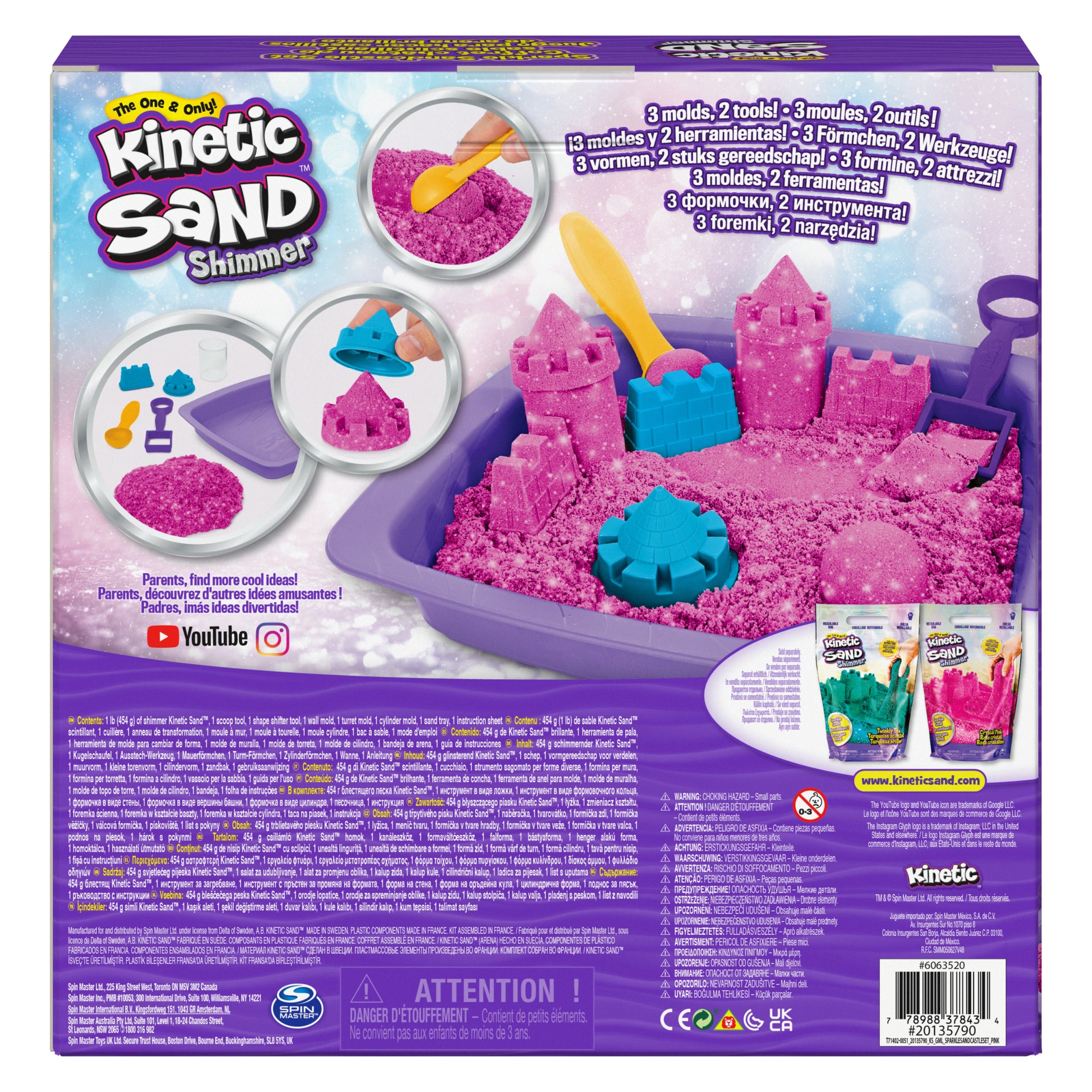 Kinetic Sand Shimmer Sparkle Sandkasteel Set