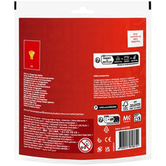 Red packaging of the LEGO Arin VS Dragonian Battle set, featuring product details, multilingual text, and barcodes.